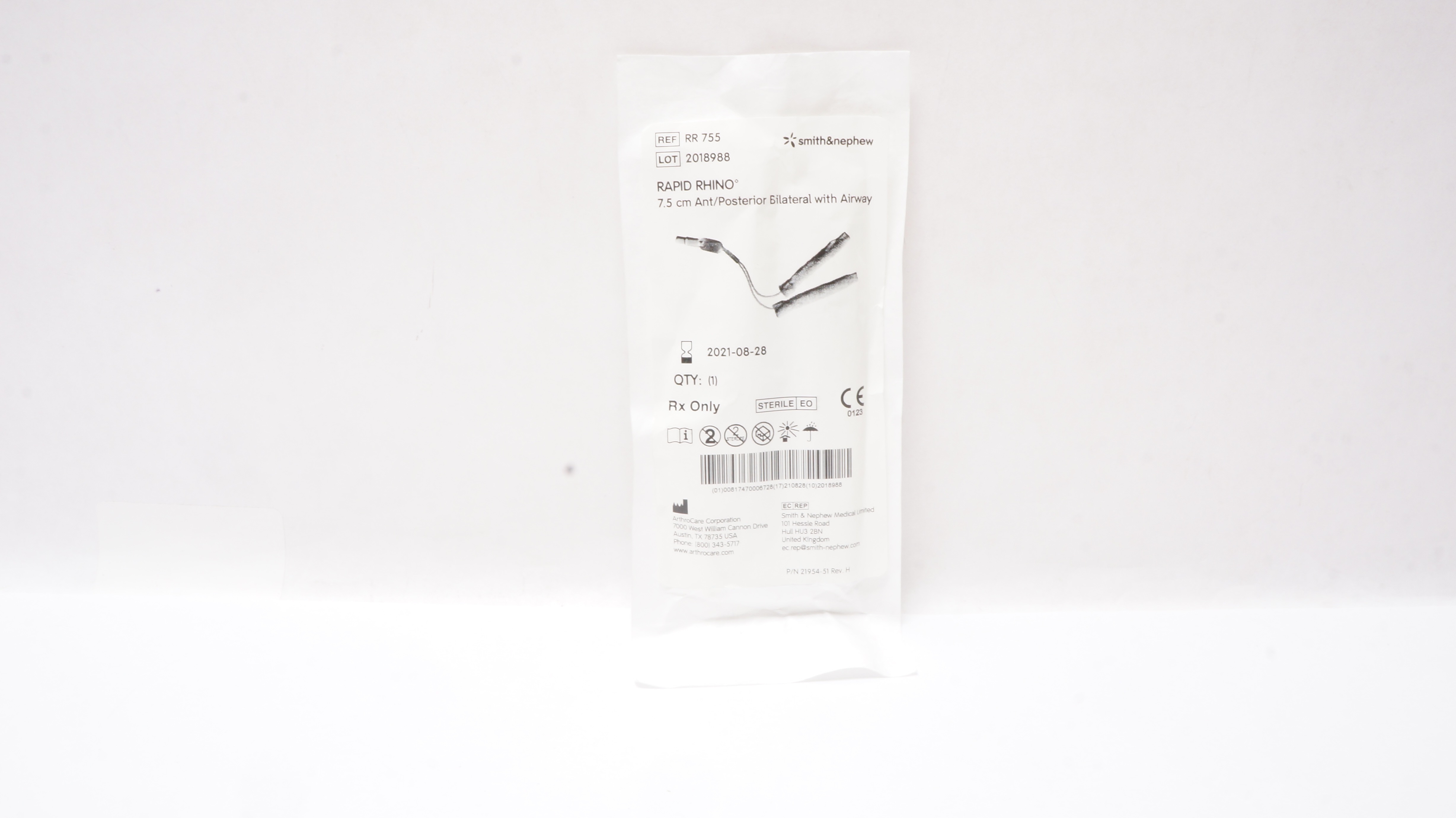 Smith&Nephew RR 755 Rapid Rhino 7.5 cm Ant/Posterior Bilateral W/Airway (x)