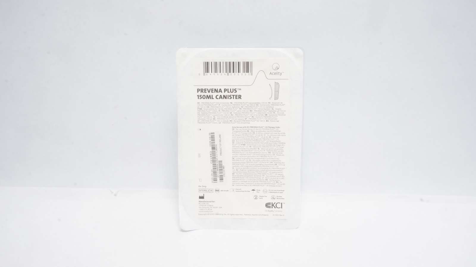 KCI PREVENA PLUS  150ML Canister Wound Care