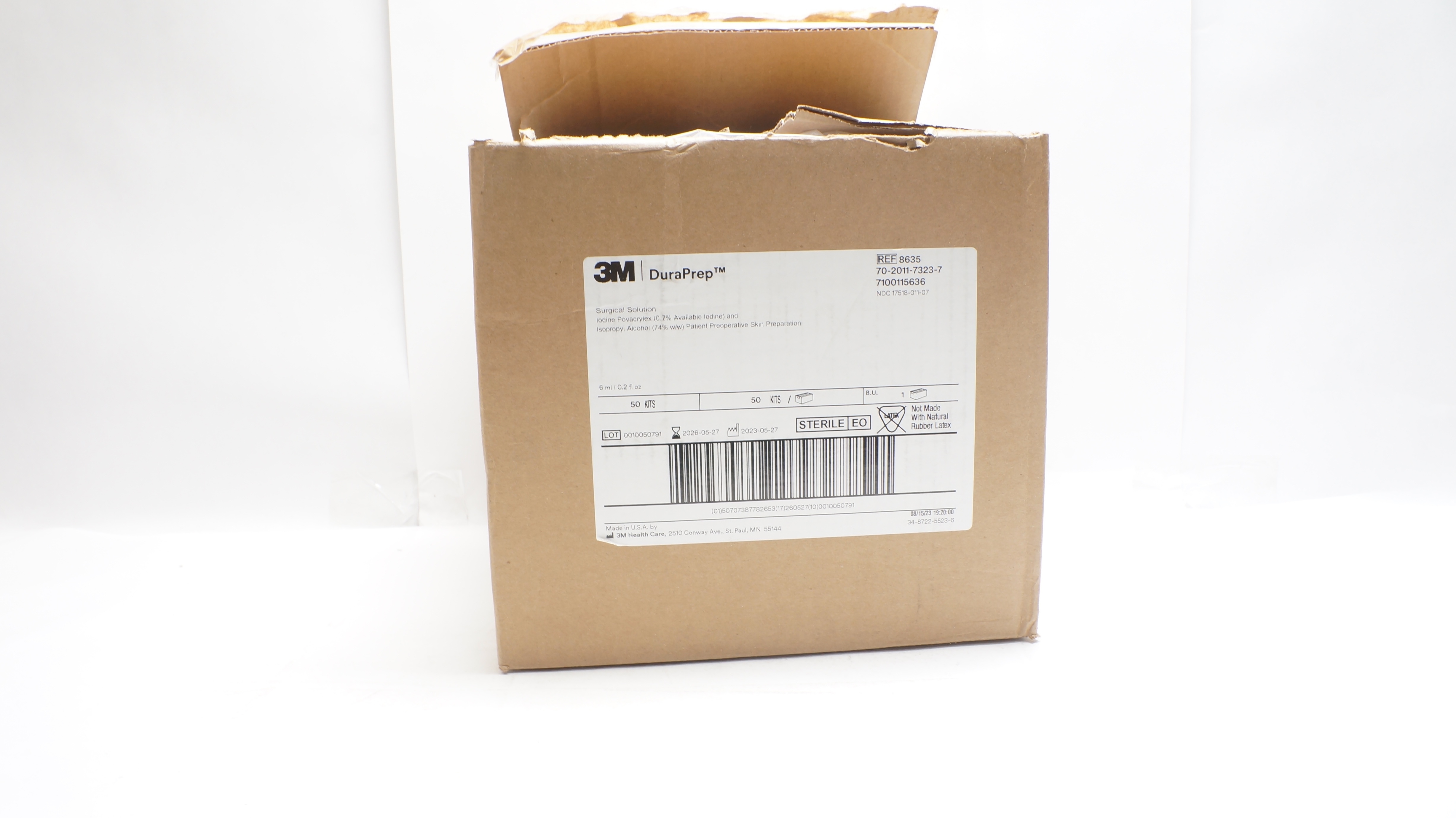 3M 8635 DuraPrep Surigical Solution 0.2fl.oz. - Case of 50