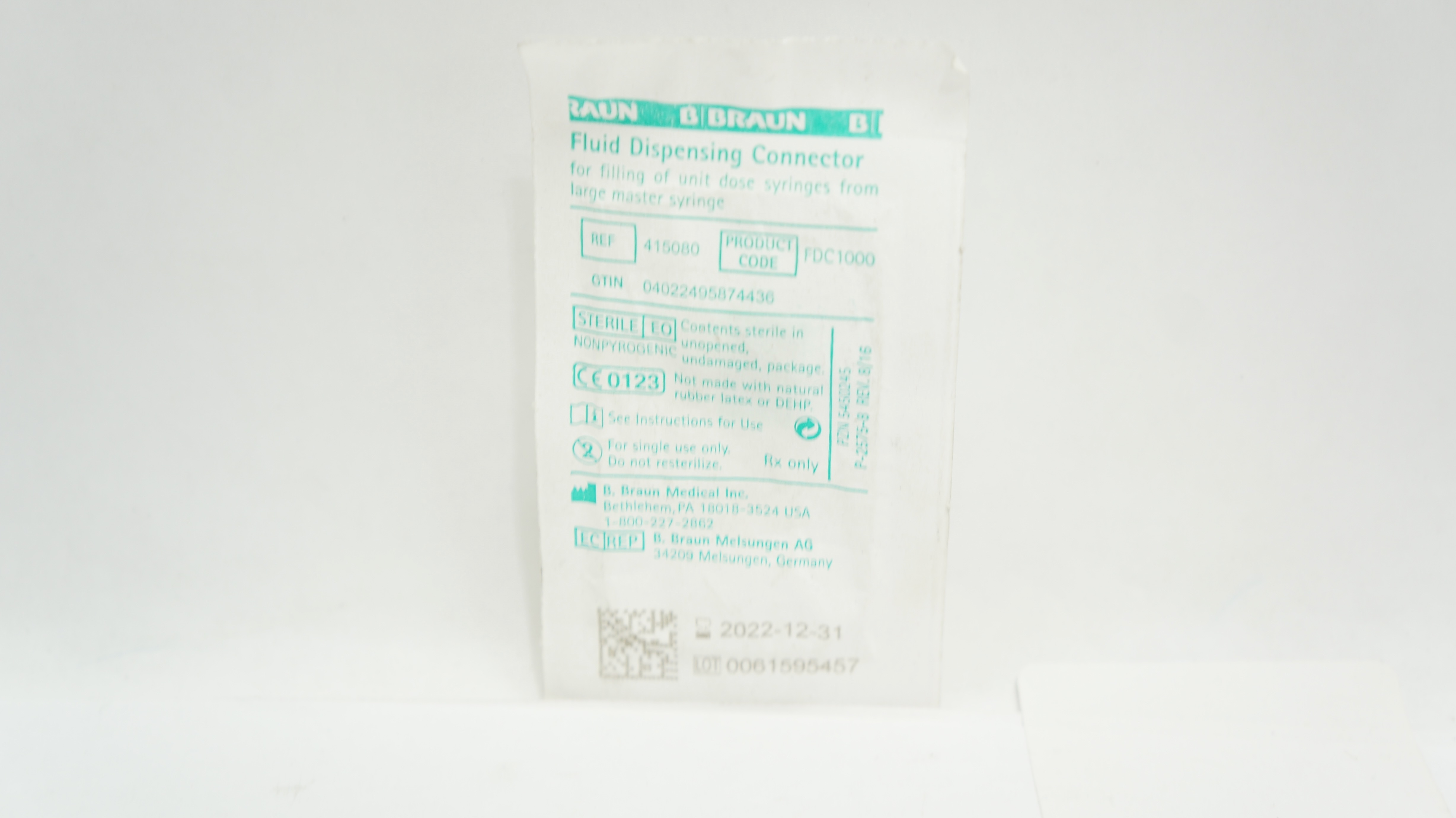 Braun 415080 Fluid Dispensing Connector