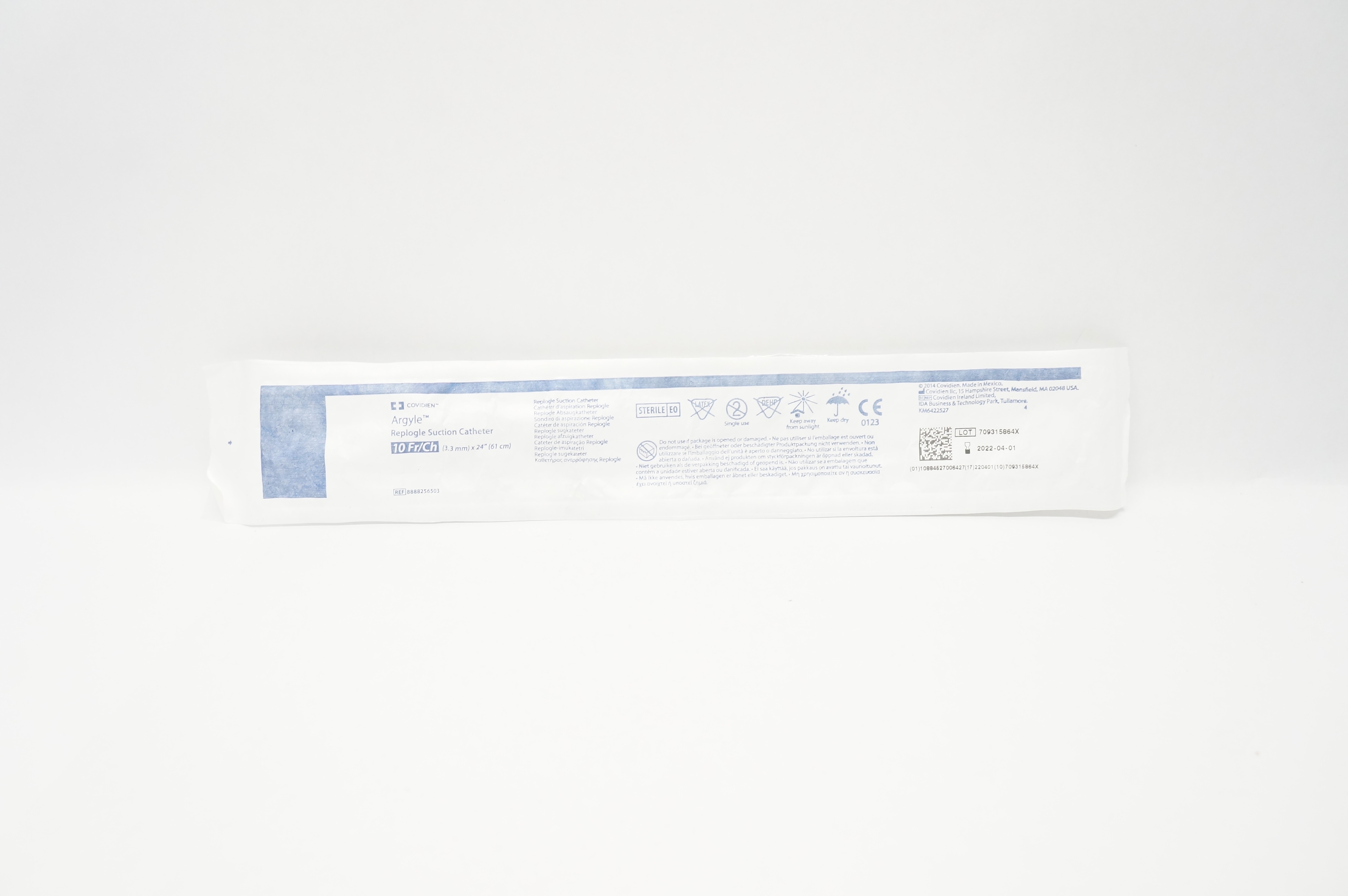 Covidien 8888256503 Argyle Replogle Suction Cath. 10Fr/Ch x 24inch (x)