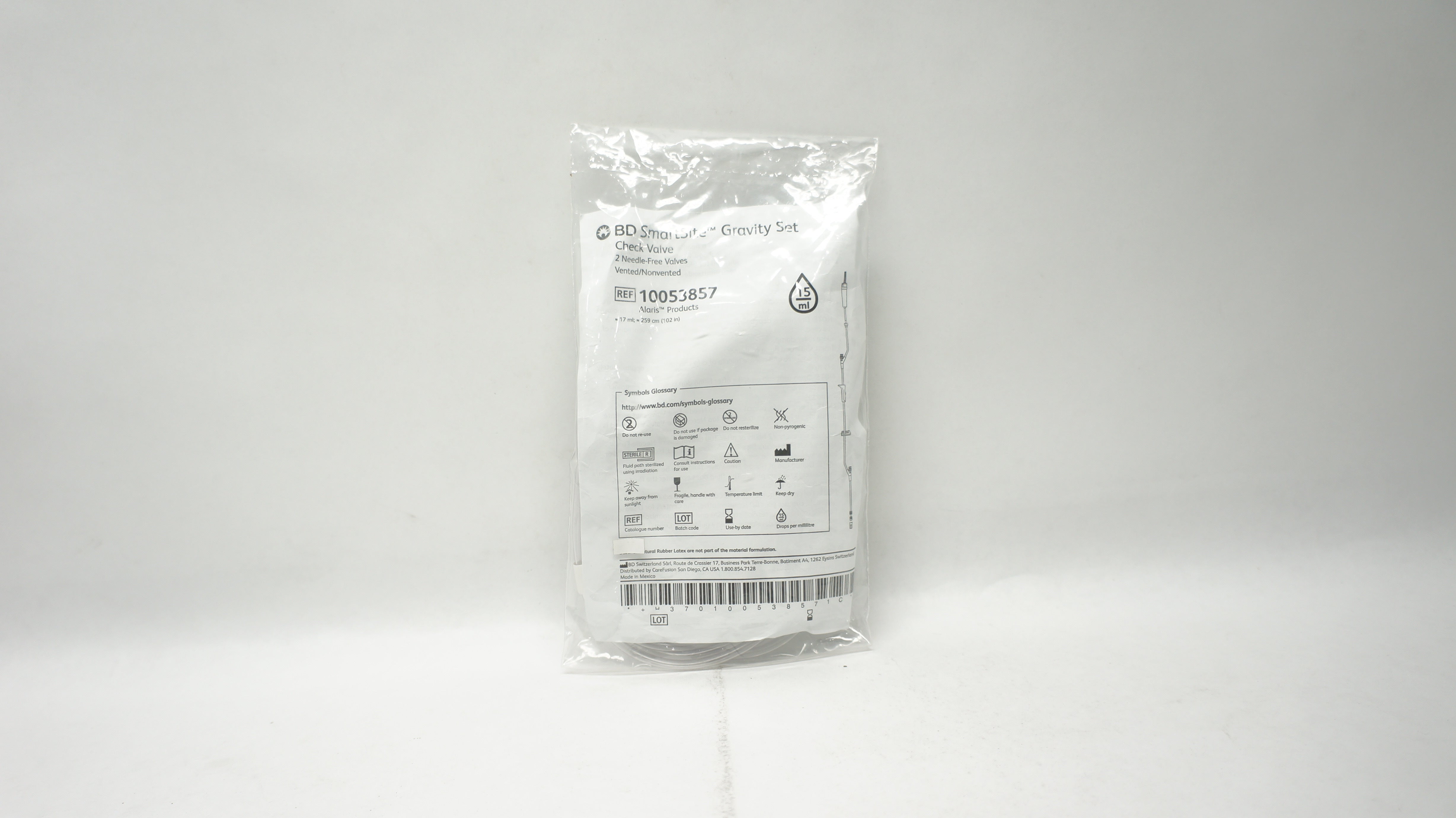 BD 10053857 SmartSite Gravity Set 17ml x 102inch 15Drops/ml (x)