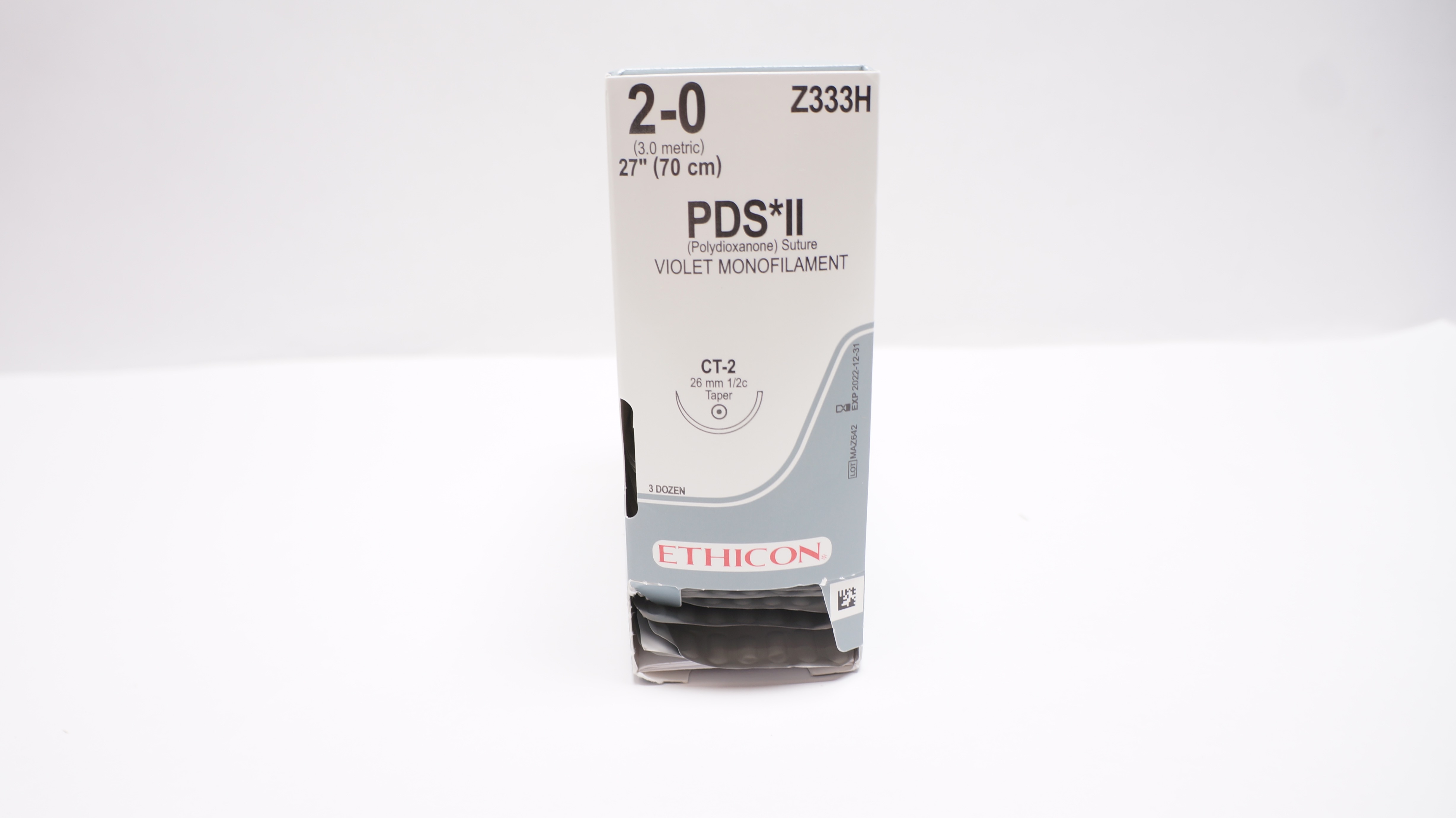 Ethicon Z333H 2-0 PDS II, CT-2, 1/2 26mm Taper, 27inch (x) - Box  of 35