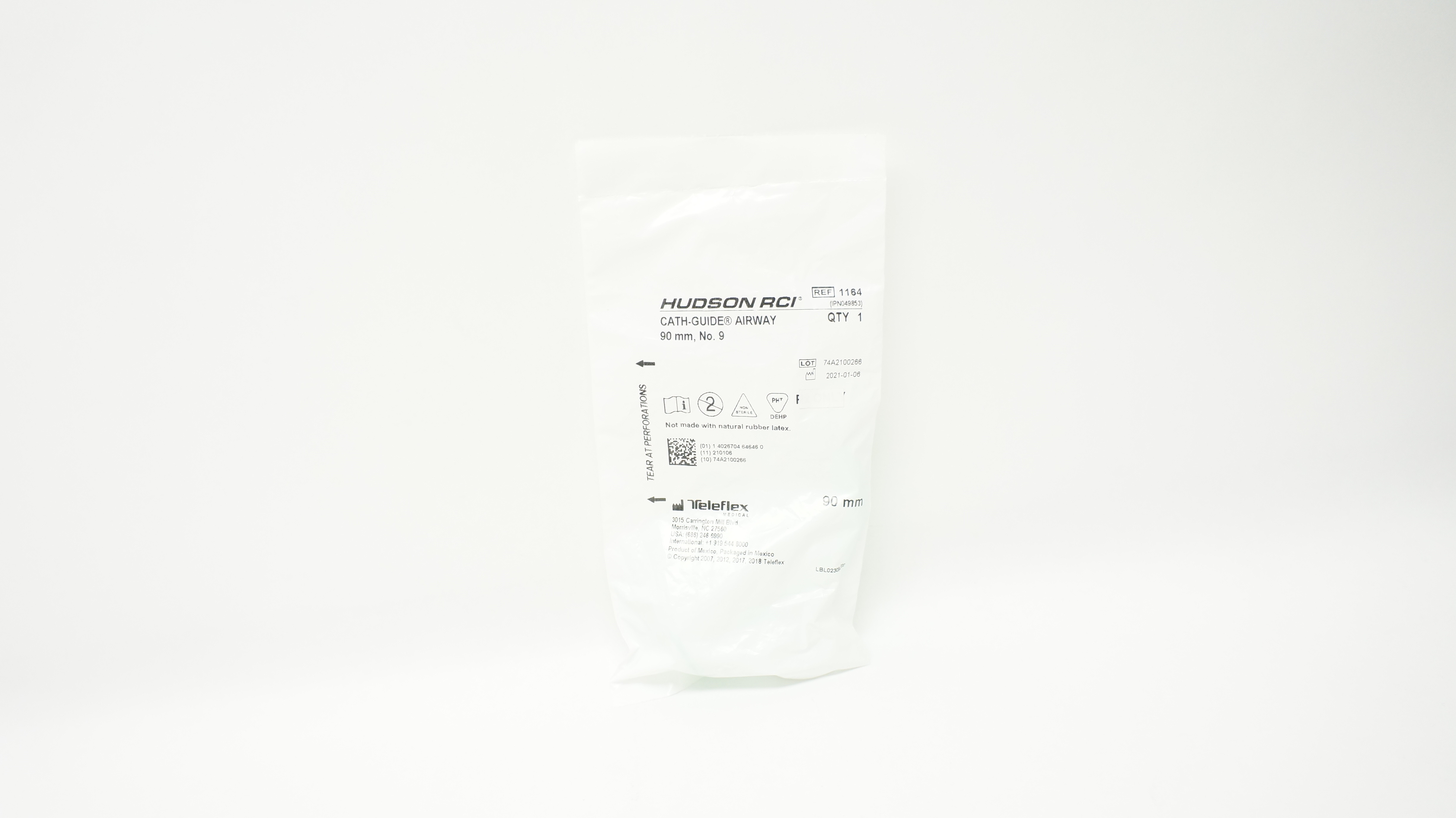 Teleflex 1164 Hudson RCI Cath-Guide Airway 90mm, No. 9