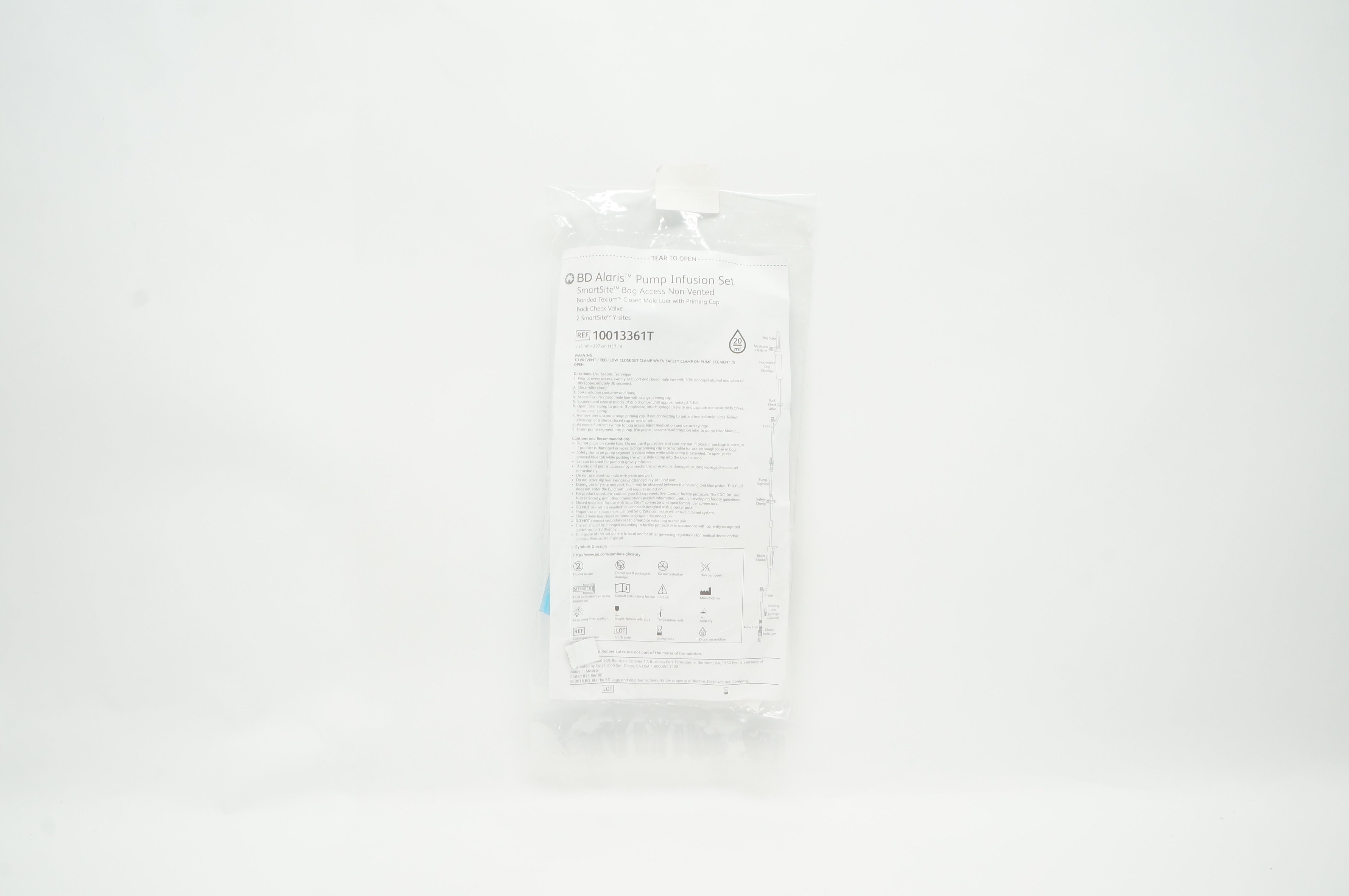 BD 10013361T Alaris Pump Infusion Set 25ml x 117inch , 20ml