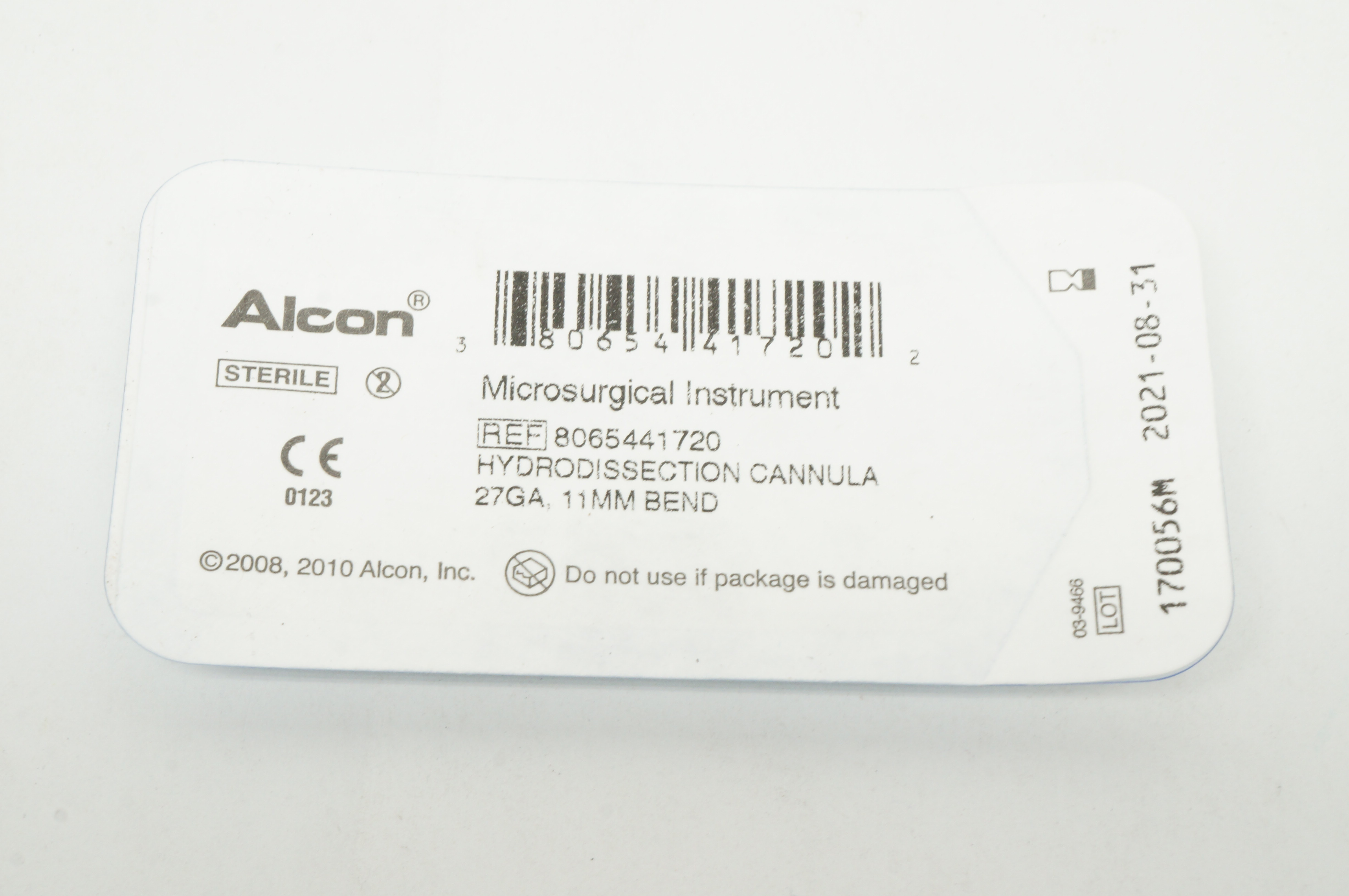 Alcon 8065441720 Microsurgical Instrument Hydrodissection Cannula 27Ga x 11mm(x)