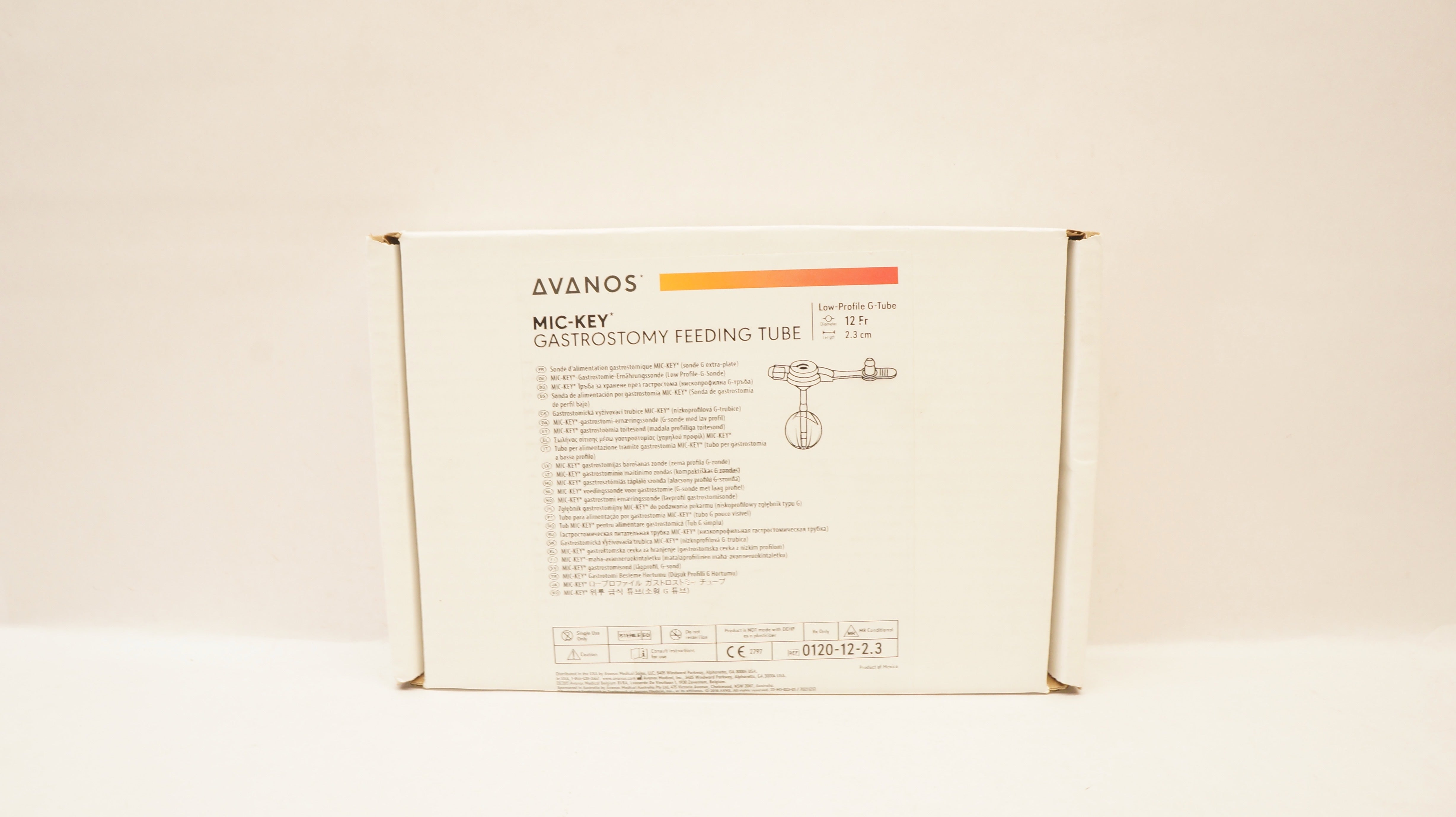 Avanos 0120-12-2.3 MIC-KEY Gastrostomy Feeding Low-Profile G-Tube 12Frx2.3cm (x)