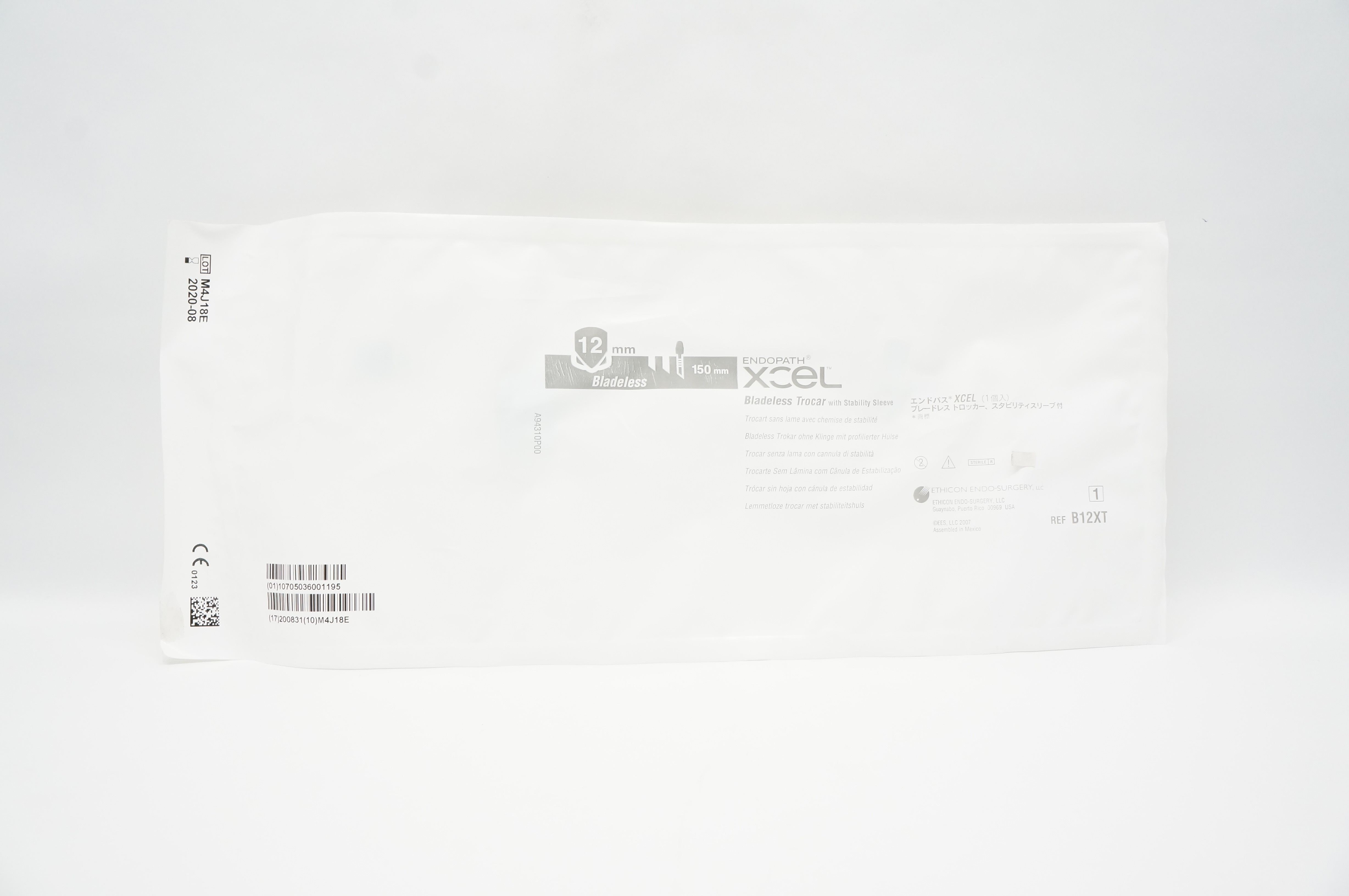Ethicon B12XT Endopath XCEL Bladeless Trocar W/ Stability Sleeve 12mm x 150mm(x)