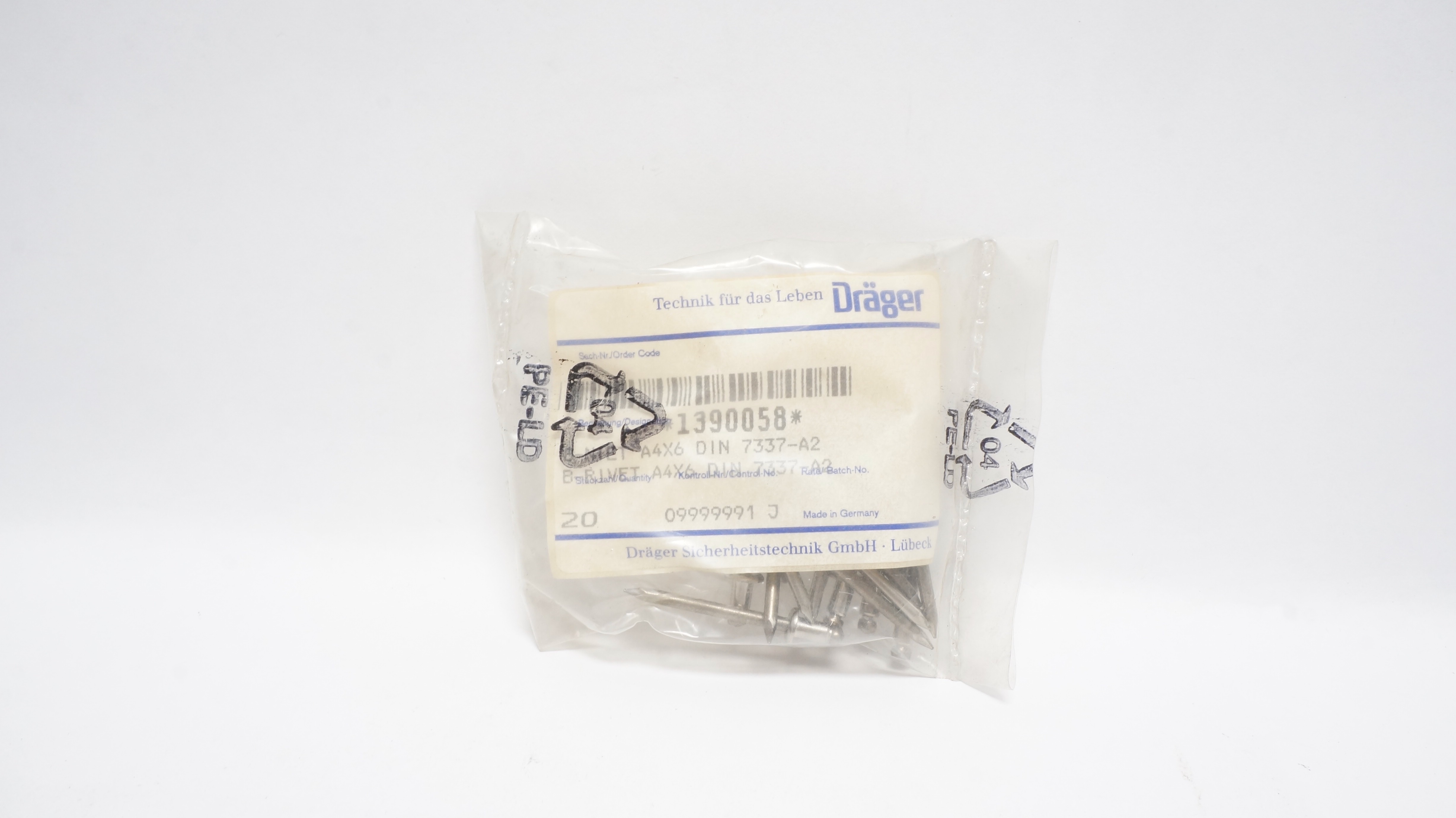 Dräger 1390058 Rivet - Pack of 20