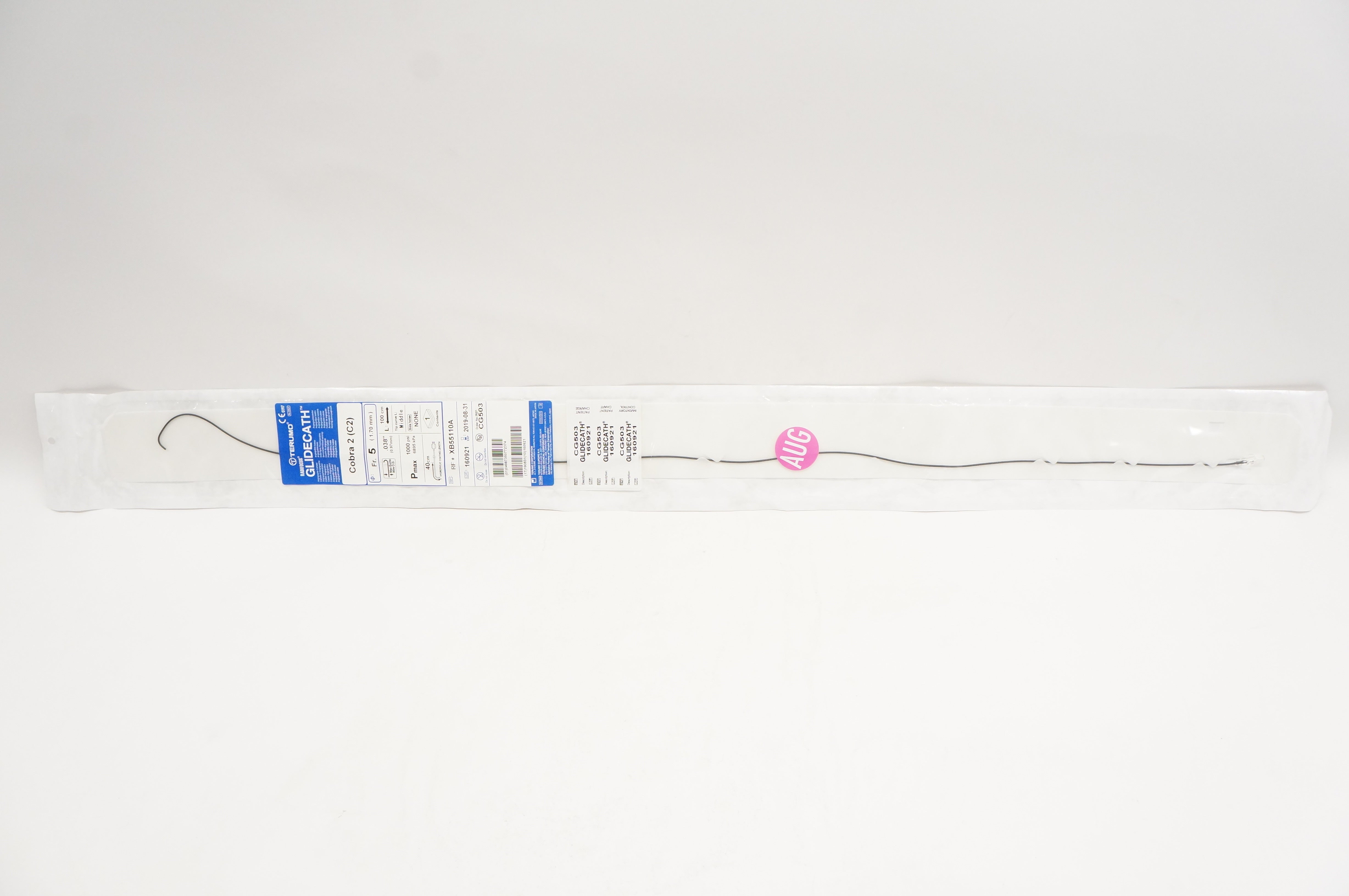 Terumo XB55110A  Glidecath Radifocus Cobra 2 Angiographic Cath. 5Fr x 0.038inch