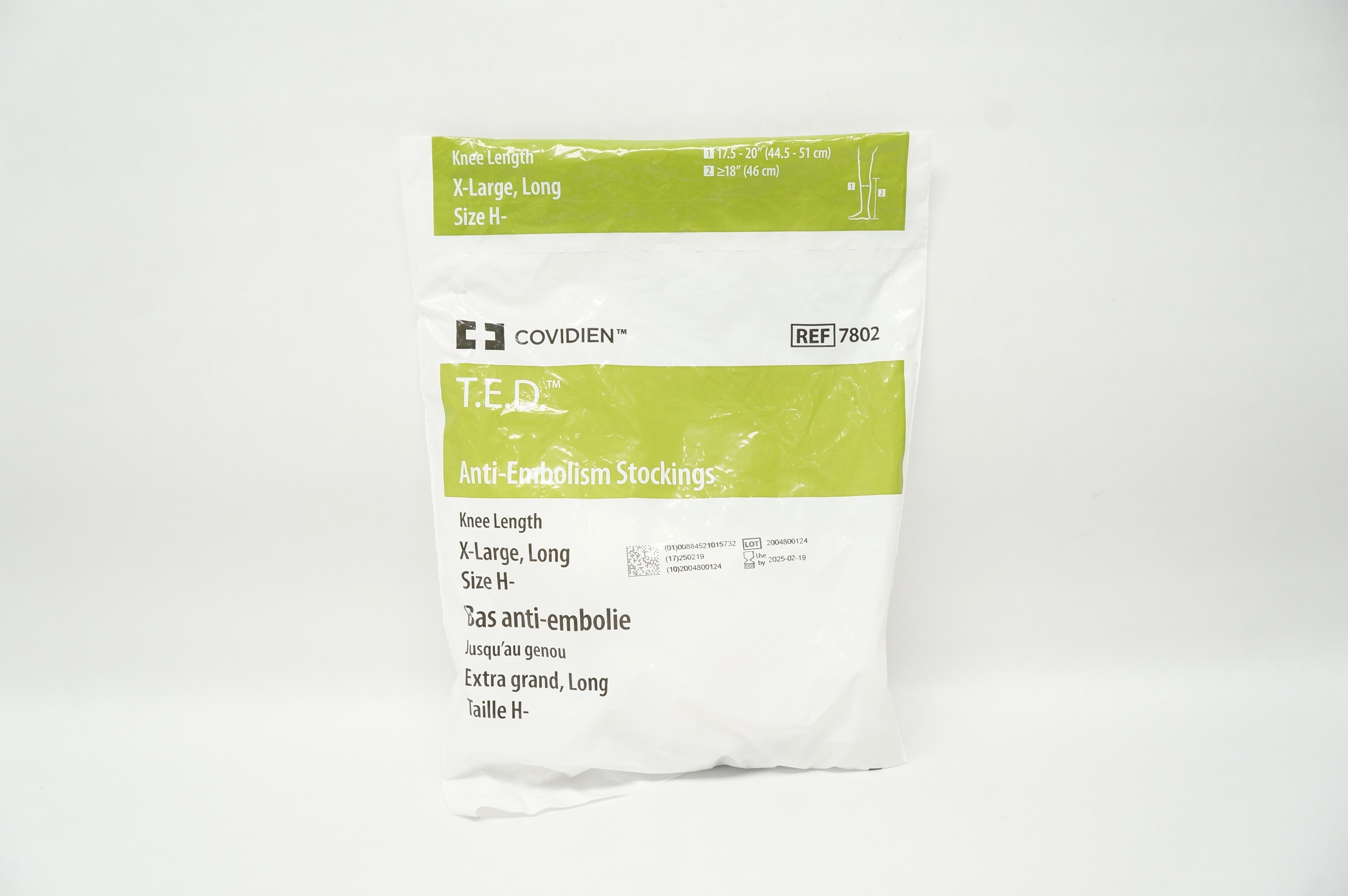 Covidien 7802 T.E.D. Anti-Embolism Stockings X-Large Long H
