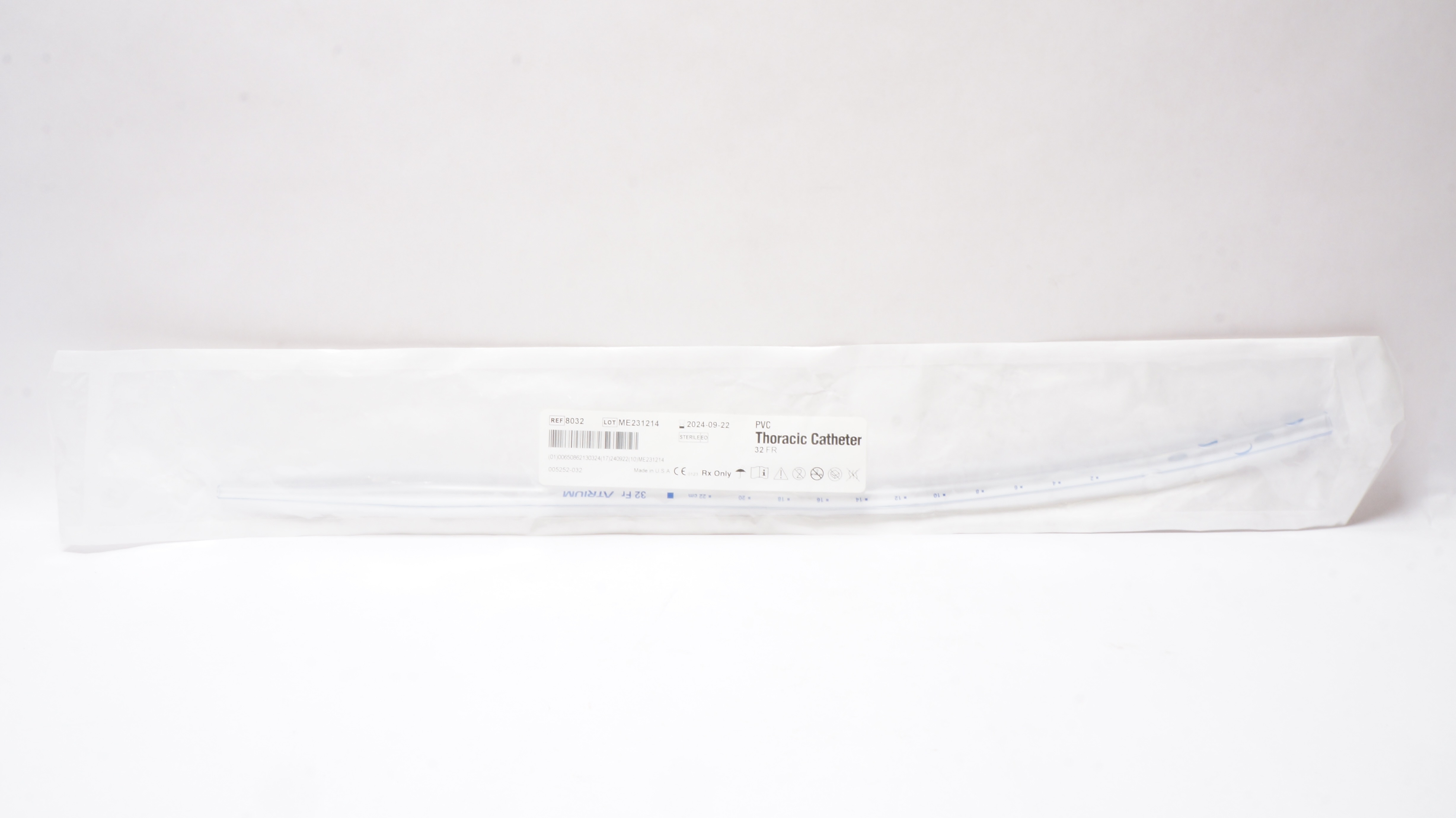 Atrium 8032 PVC Thoracic Cath. 32 Fr.
