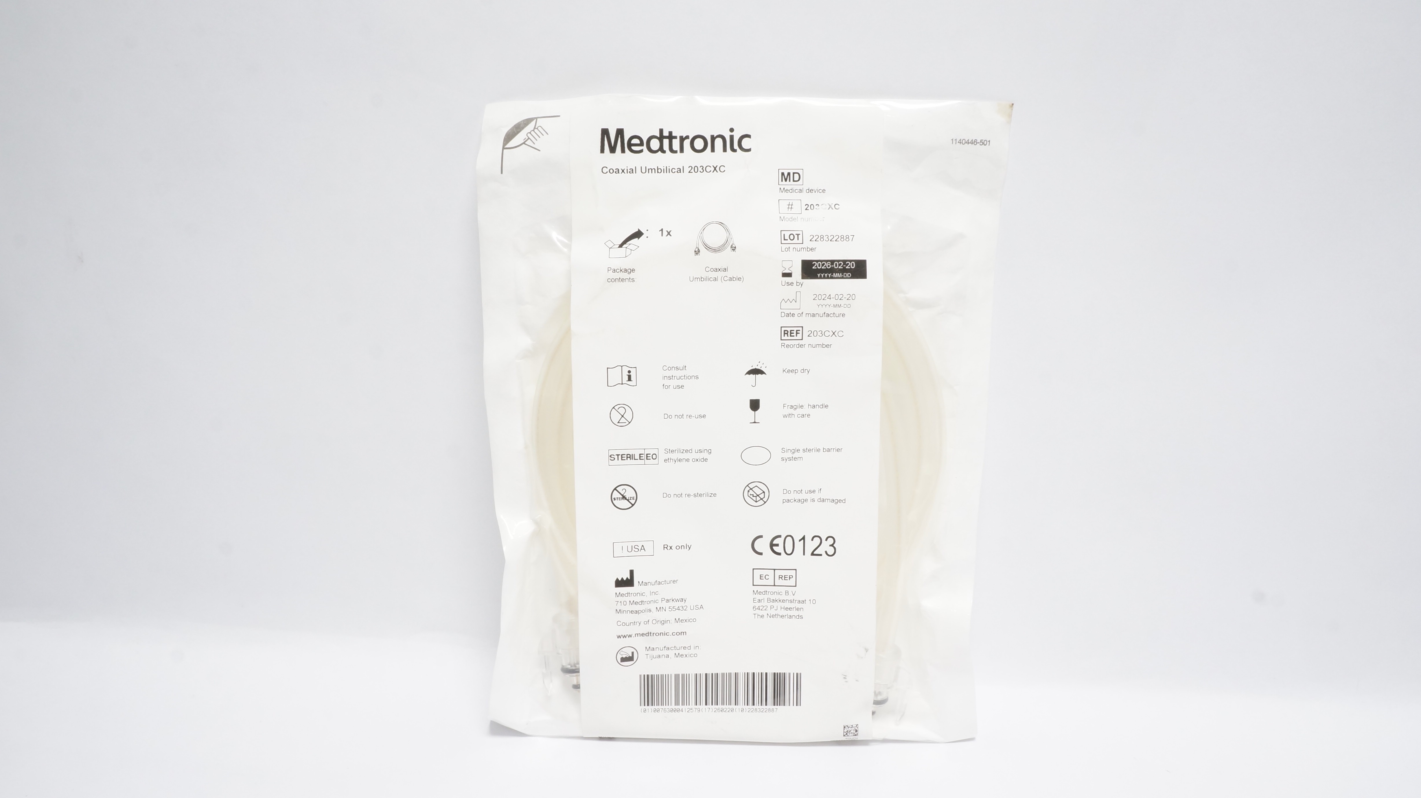 Medtronic 203CXC Coaxial Umbilical Cable
