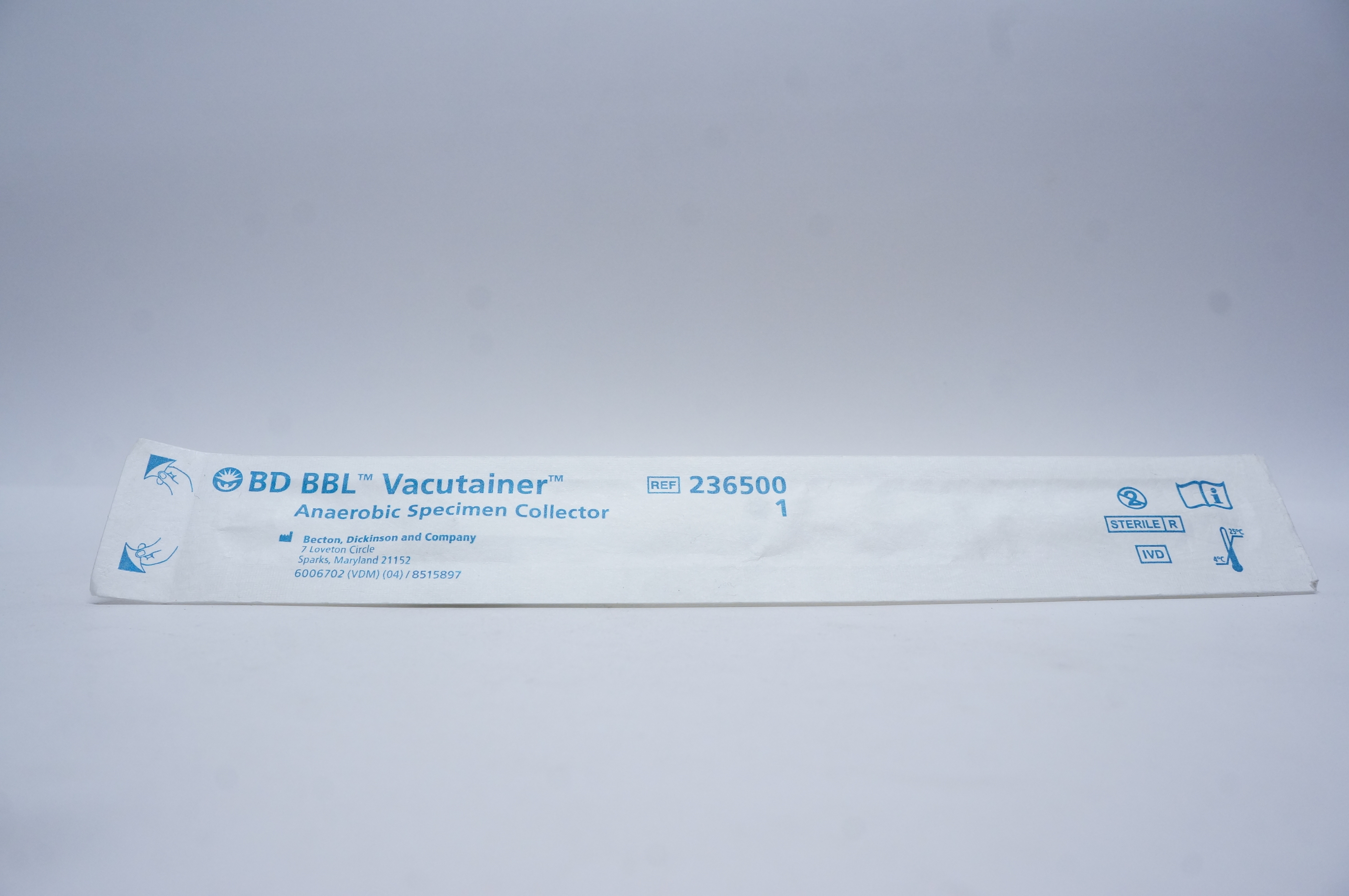 BD 236500 BBL Vacutainer Anaerobic Specimen Collector