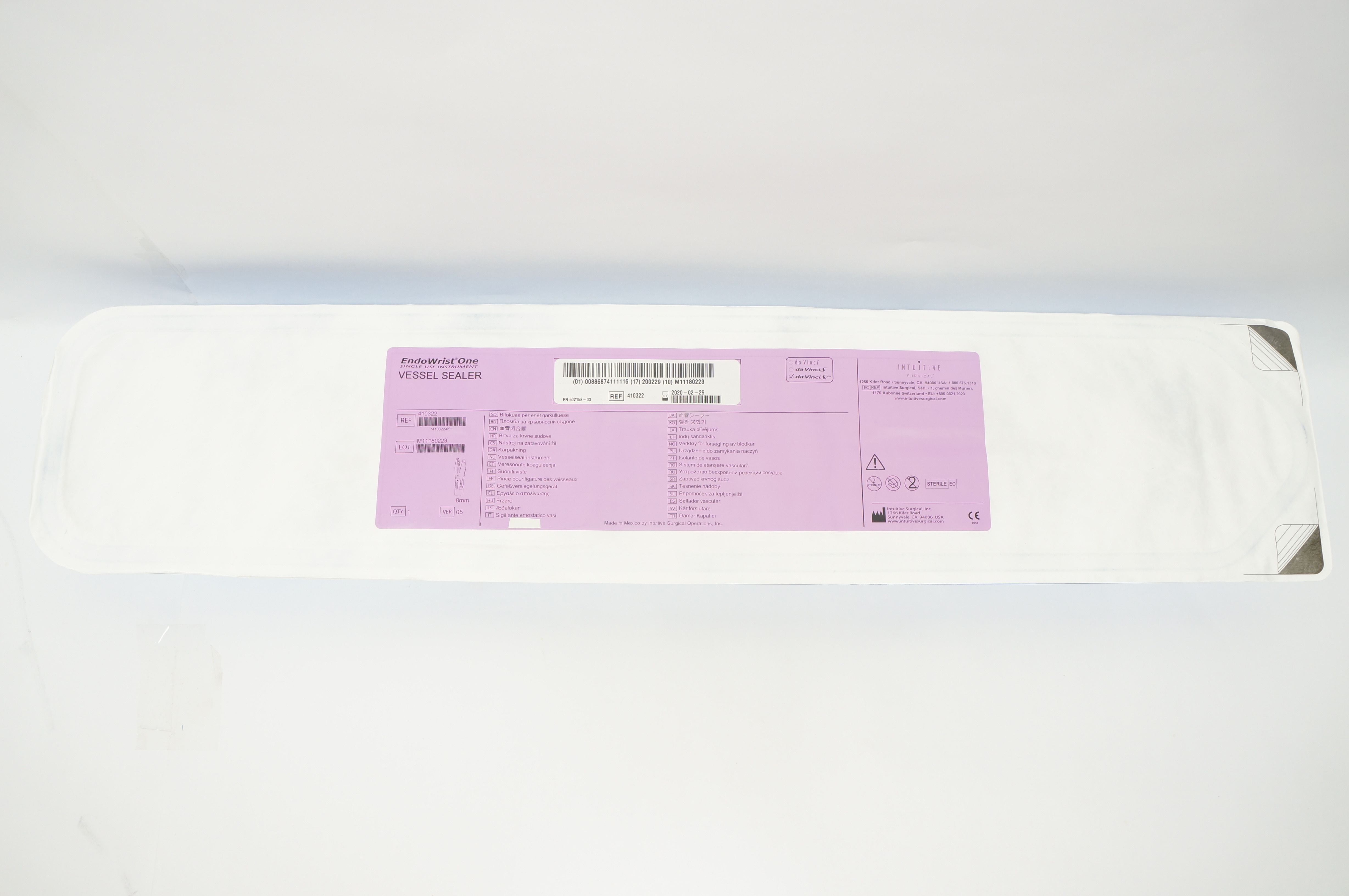 Intuitive 410322 EndoWrist One Vessel Sealer 8mm (x)