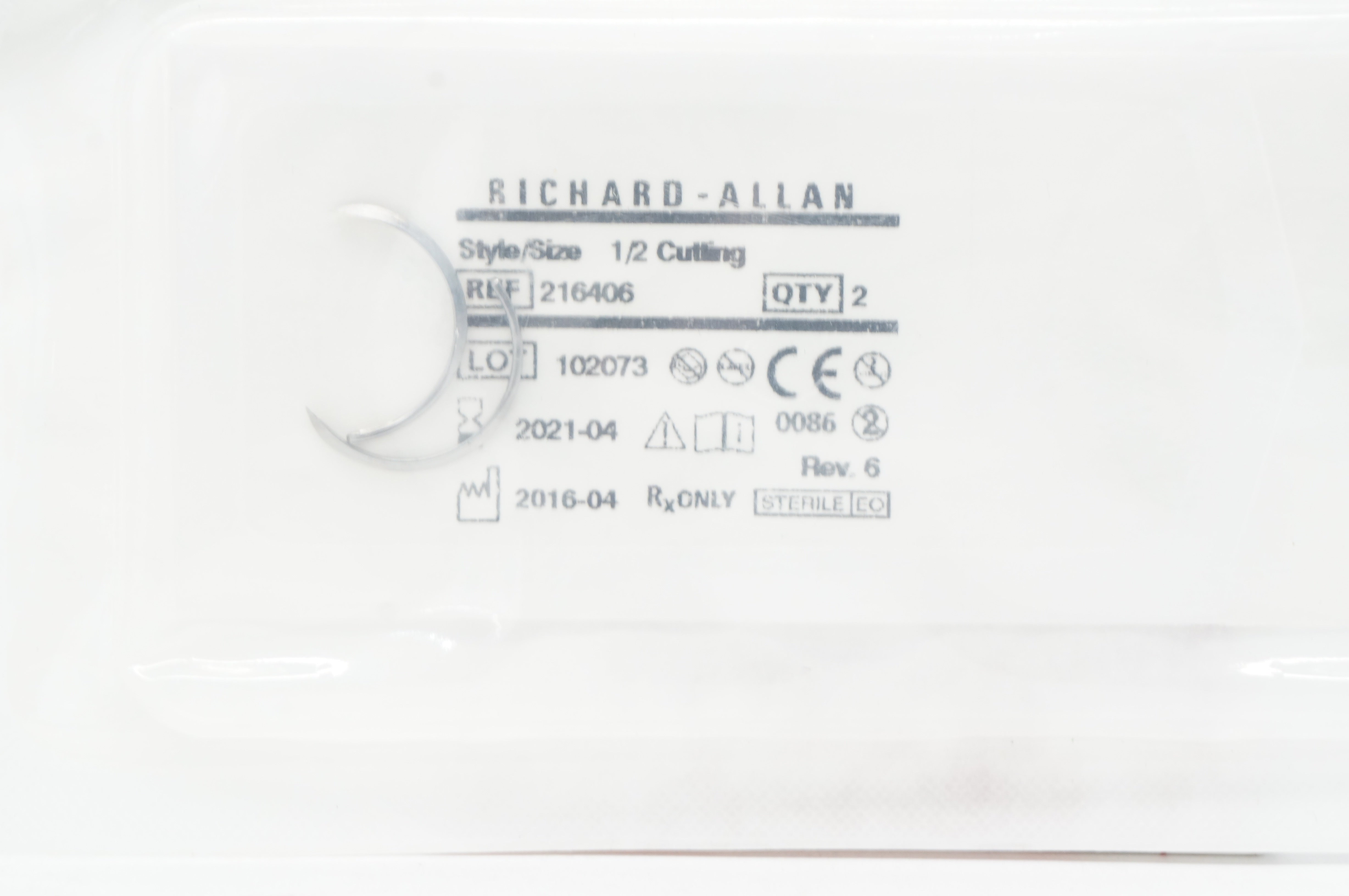 Richard-Allan 216406 1/2 Circle Reverse Cutting - Pack of 2
