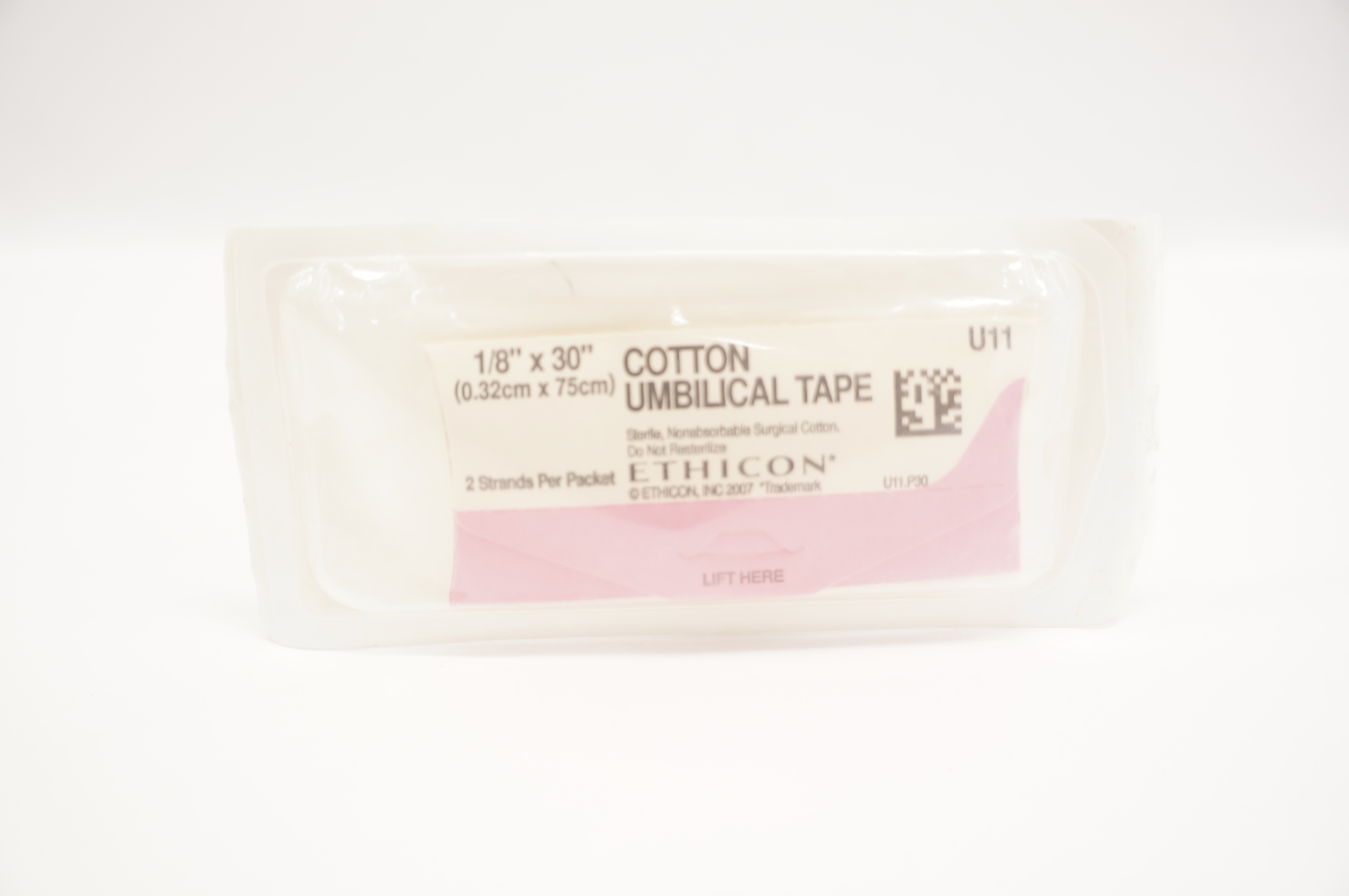 Ethicon U11 Cotton Umbilical Tape, 1/8inch x 30inch (x)
