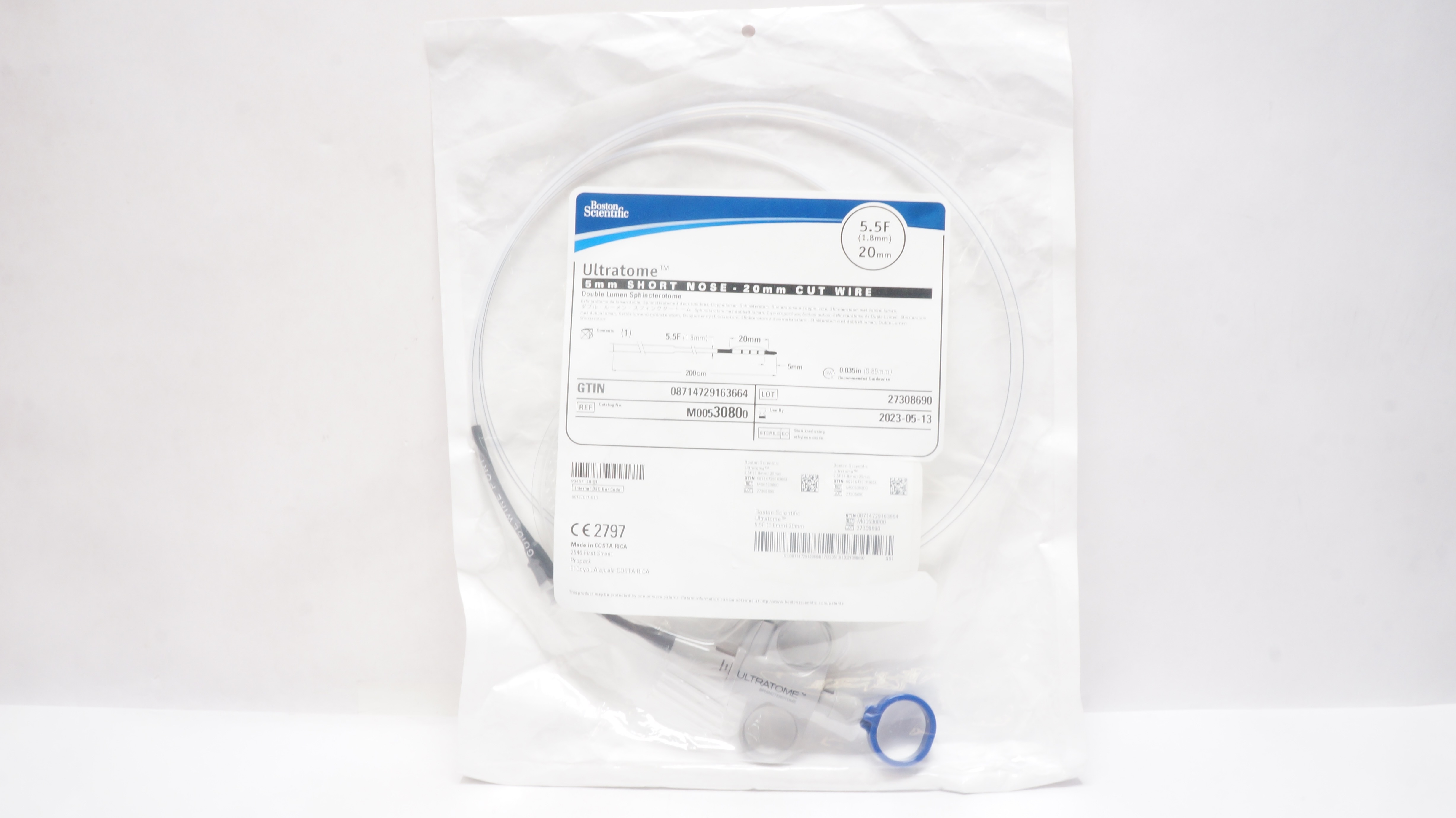 Boston Scientific M00530800 Ultratome Double Lumen Sphincterotome 5.5F x 20mm(x)