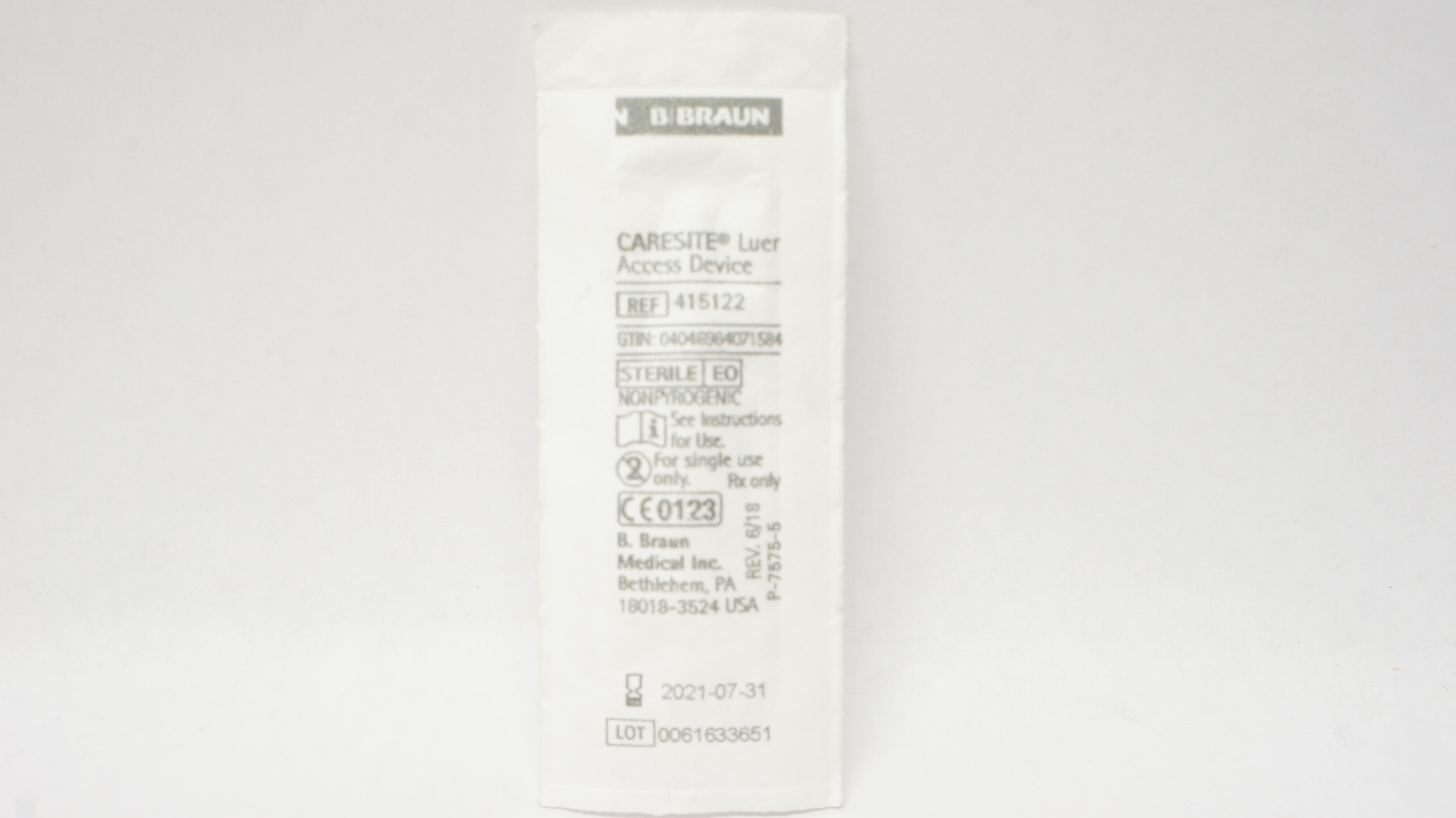 Braun 415122 Caresite Luer Access Device (x)