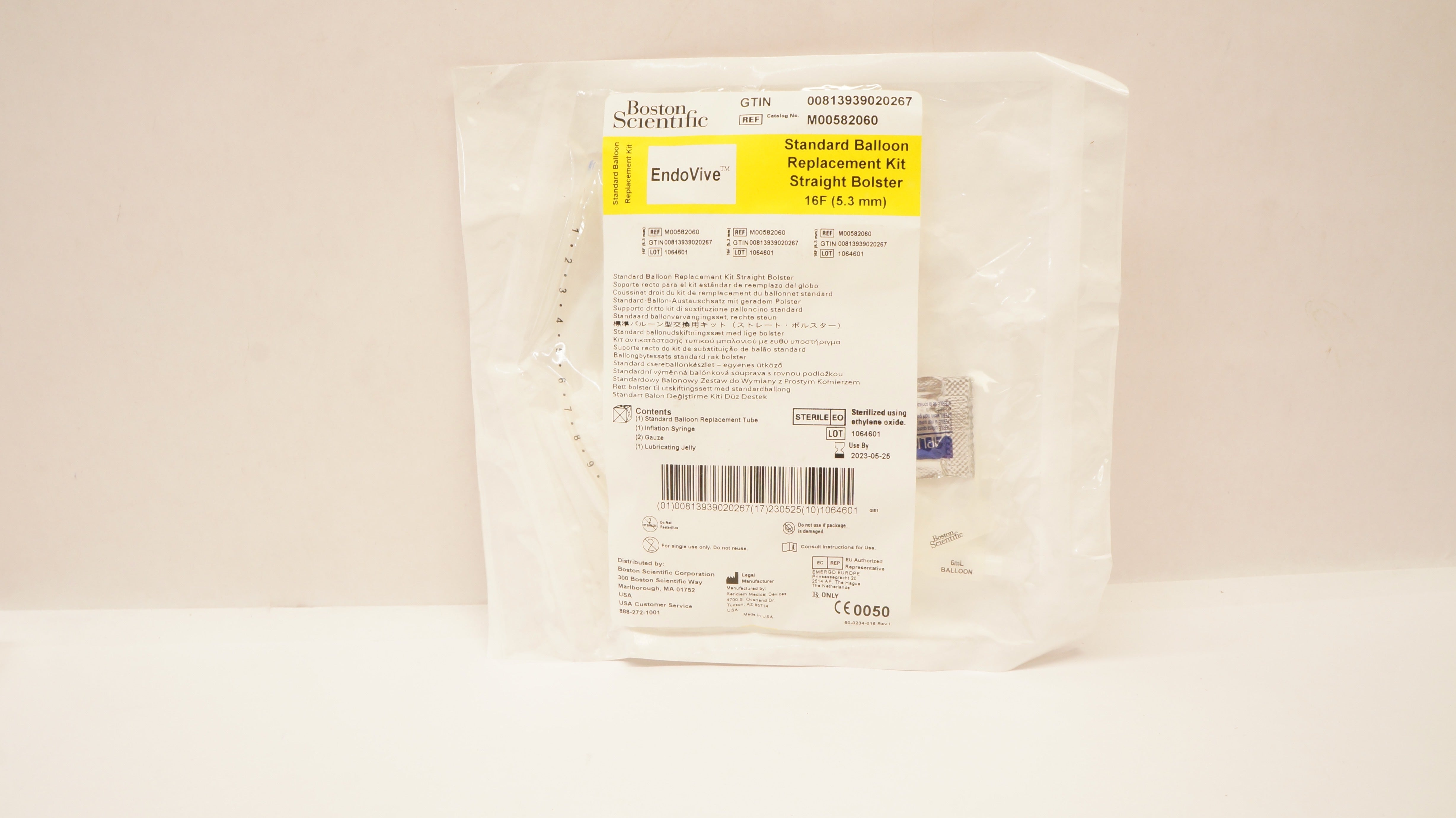 Boston Scientific M00582060 EndoVive Standard Balloon Replacement Kit 16F