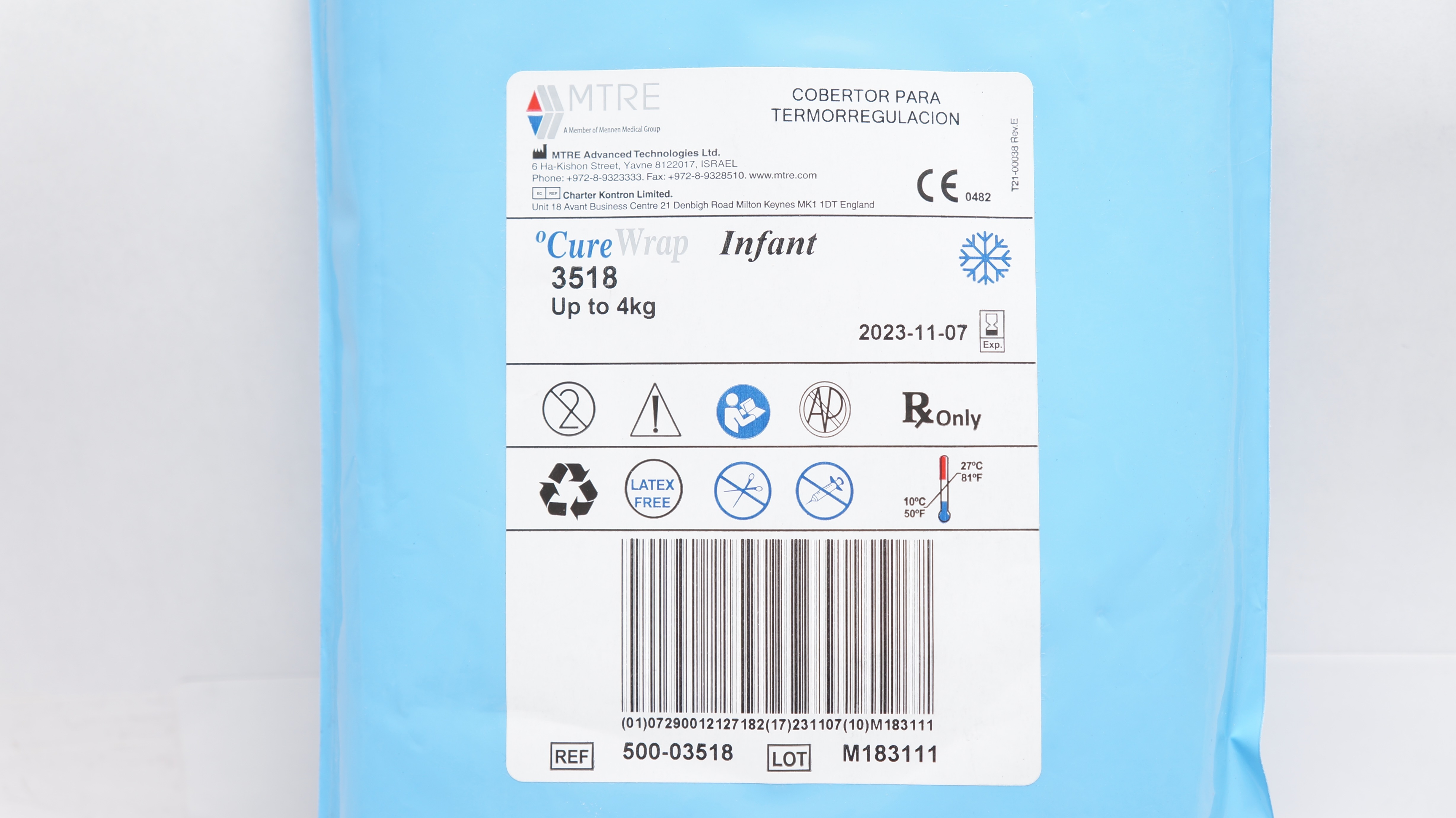 MTRE 500-03518 CureWrap ThermaKid Infant Up To 4kg (x)