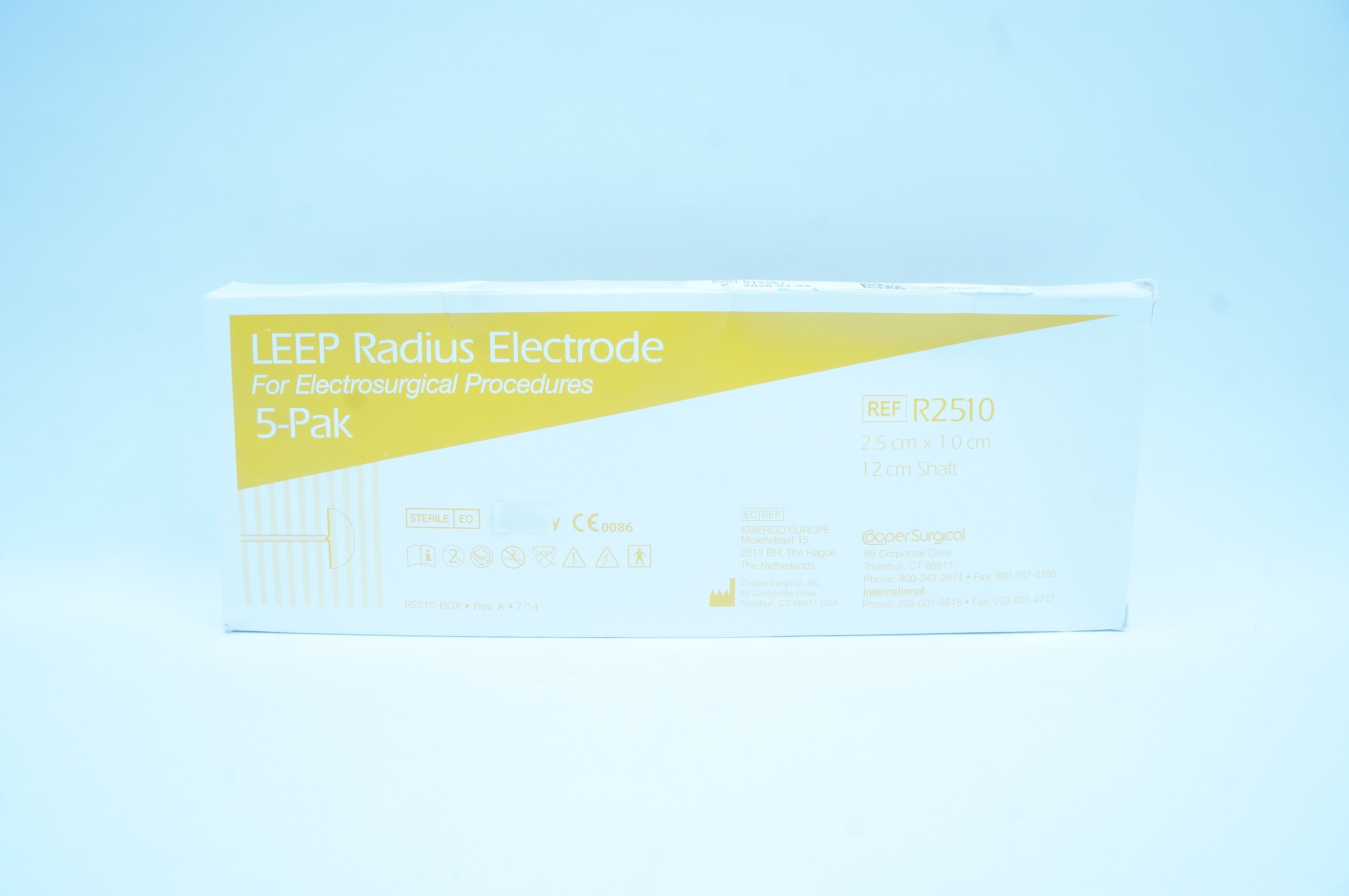 Cooper Surgical R2510 Leep Radius Electrode 2.5cm x 1.0cm,12cm (x) - Pack of 5