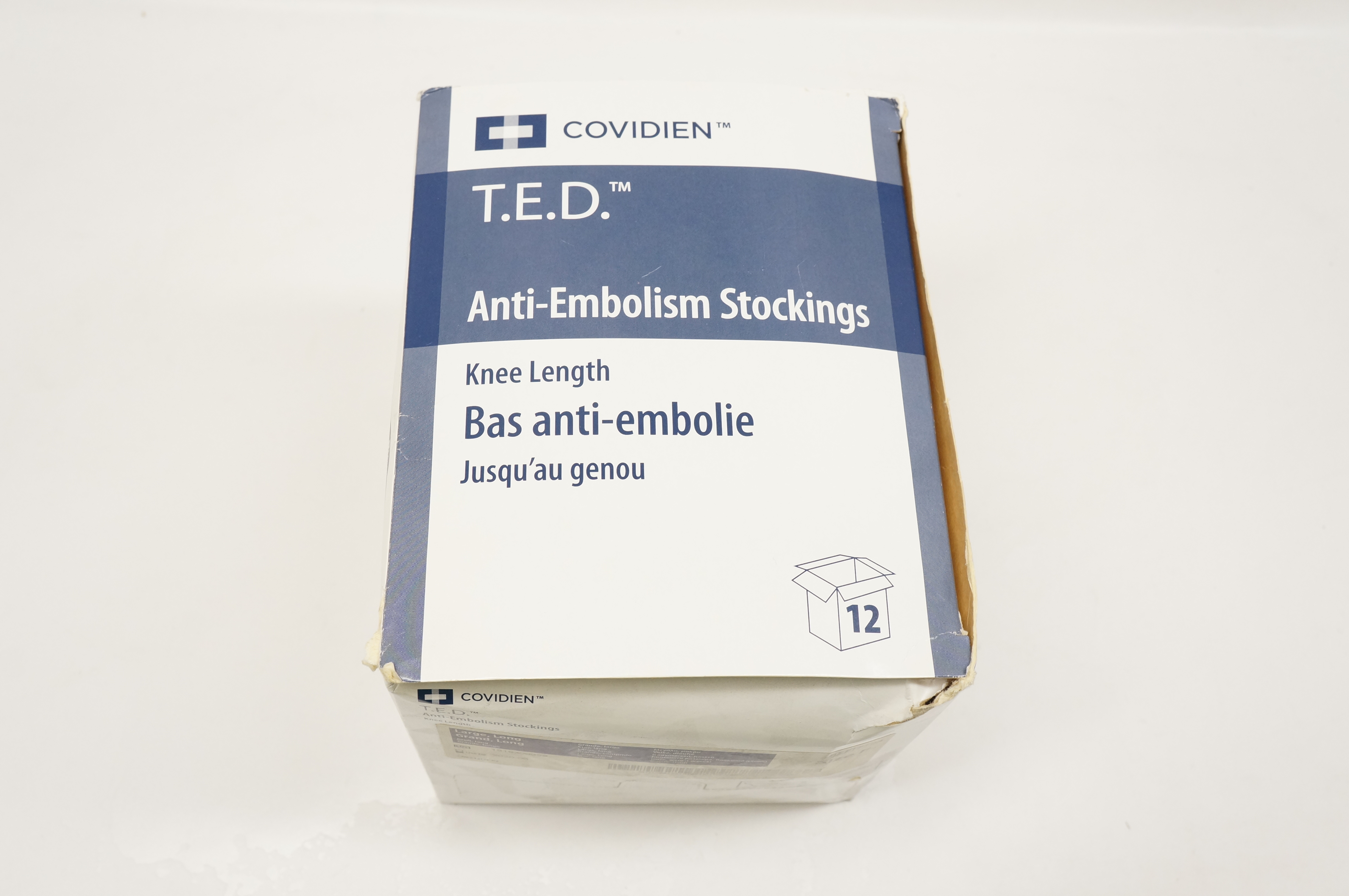 Covidien 7594 T.E.D. Anti-Embolism Stockings, Knee Length, Size F- - Box of 12