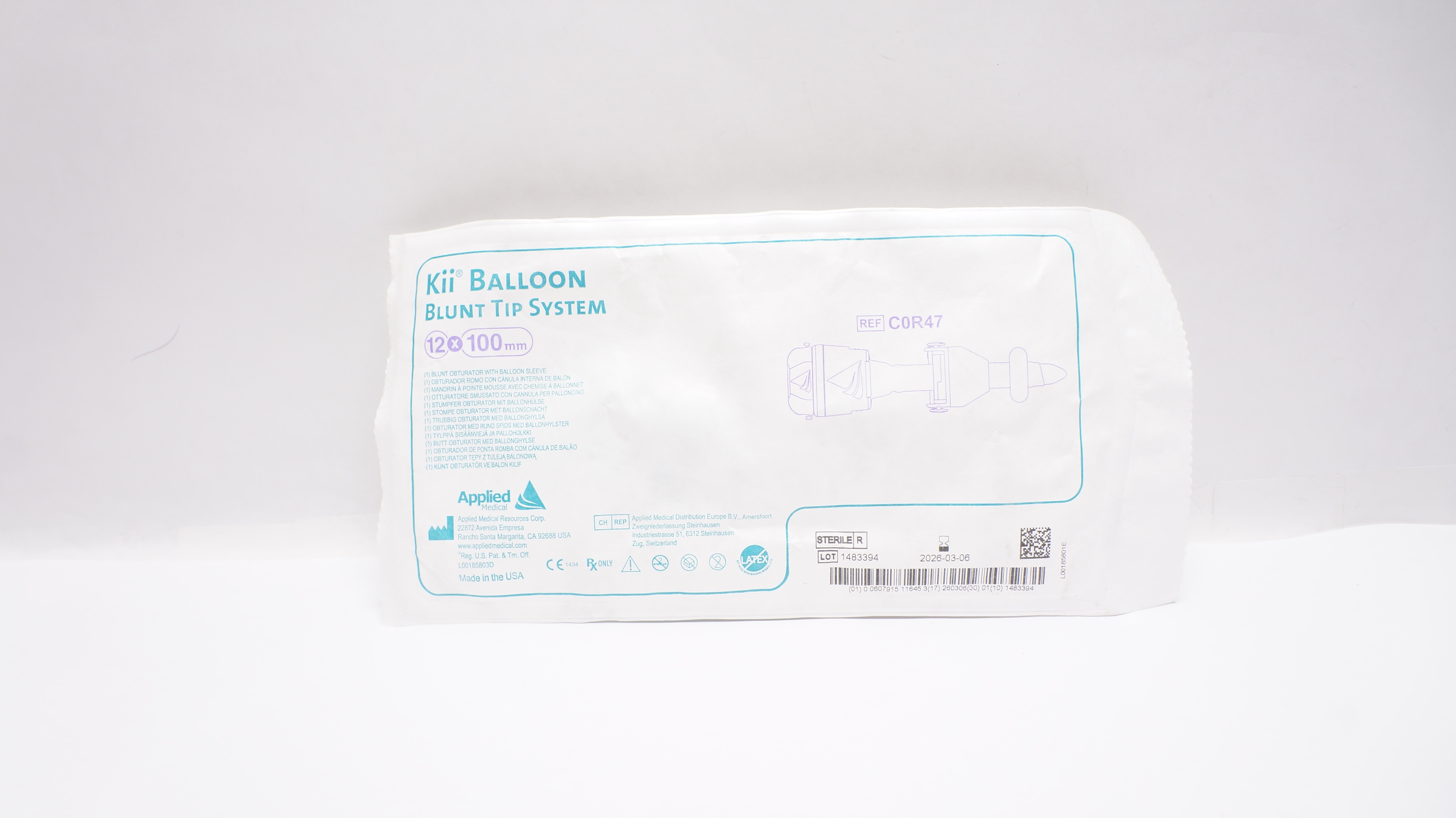 Applied Medical COR47 Kii Balloon Blunt Tip System 12 x 100mm
