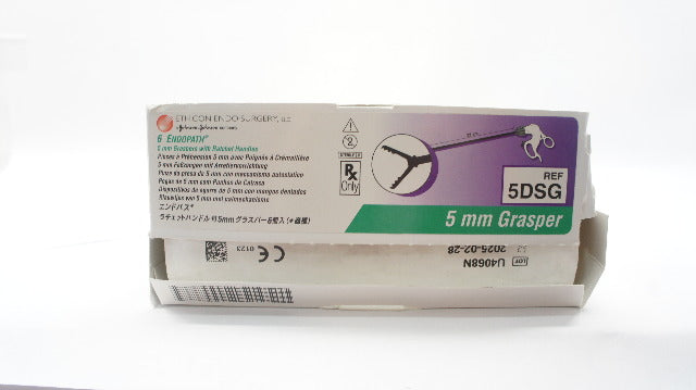 Ethicon 5DSG Endopath 5mm Grasper with Ratchet Handle ~ Box of 5