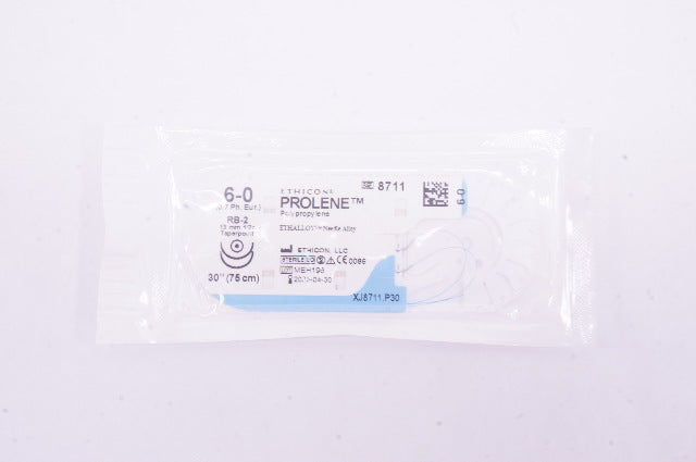 Ethicon 8711 6-0 PROLENE Stre RB-2 13mm 1/2c Taperpoint 30inch (x)