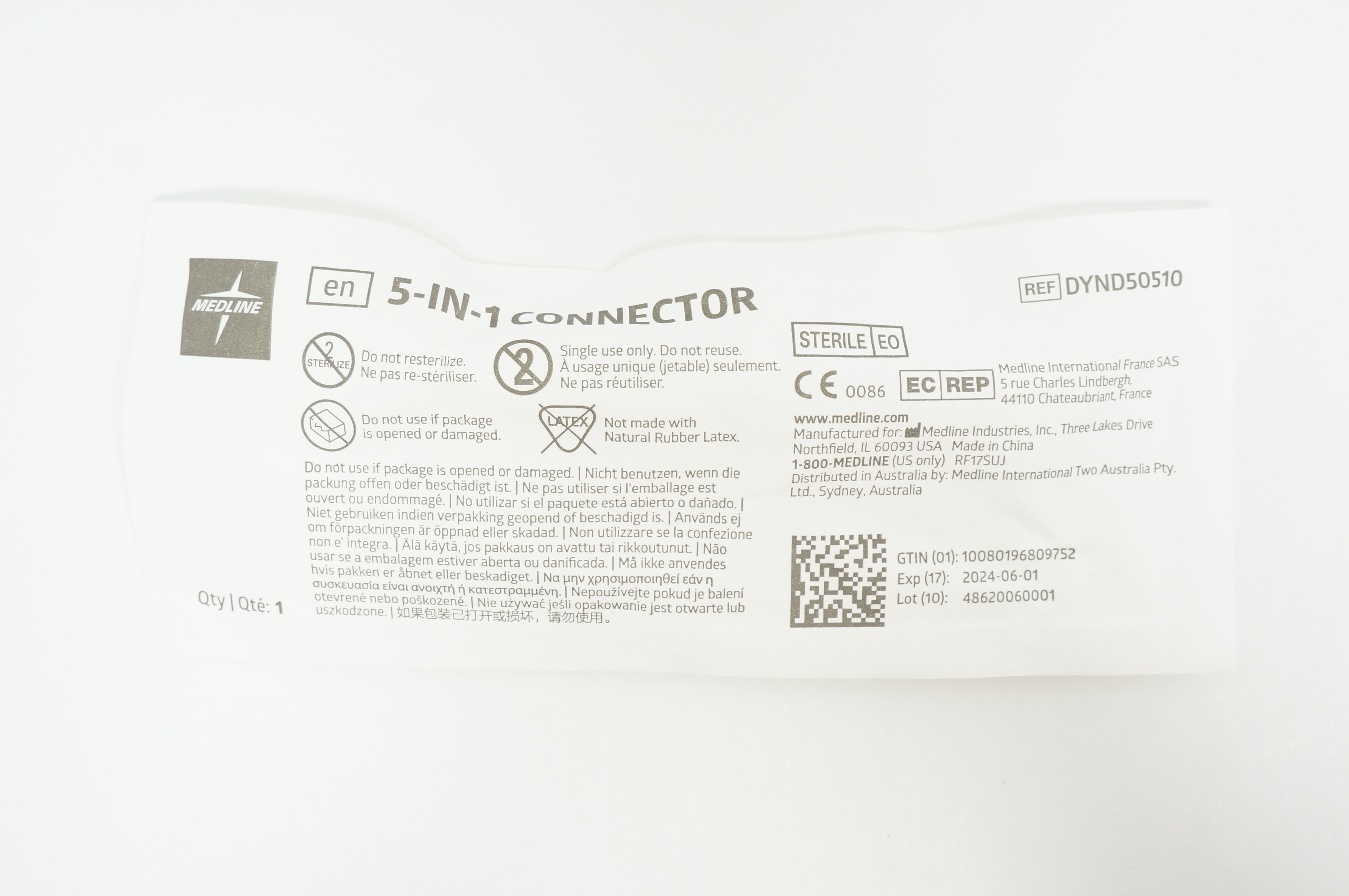 Medline DYND50510 5-in-1 Connector