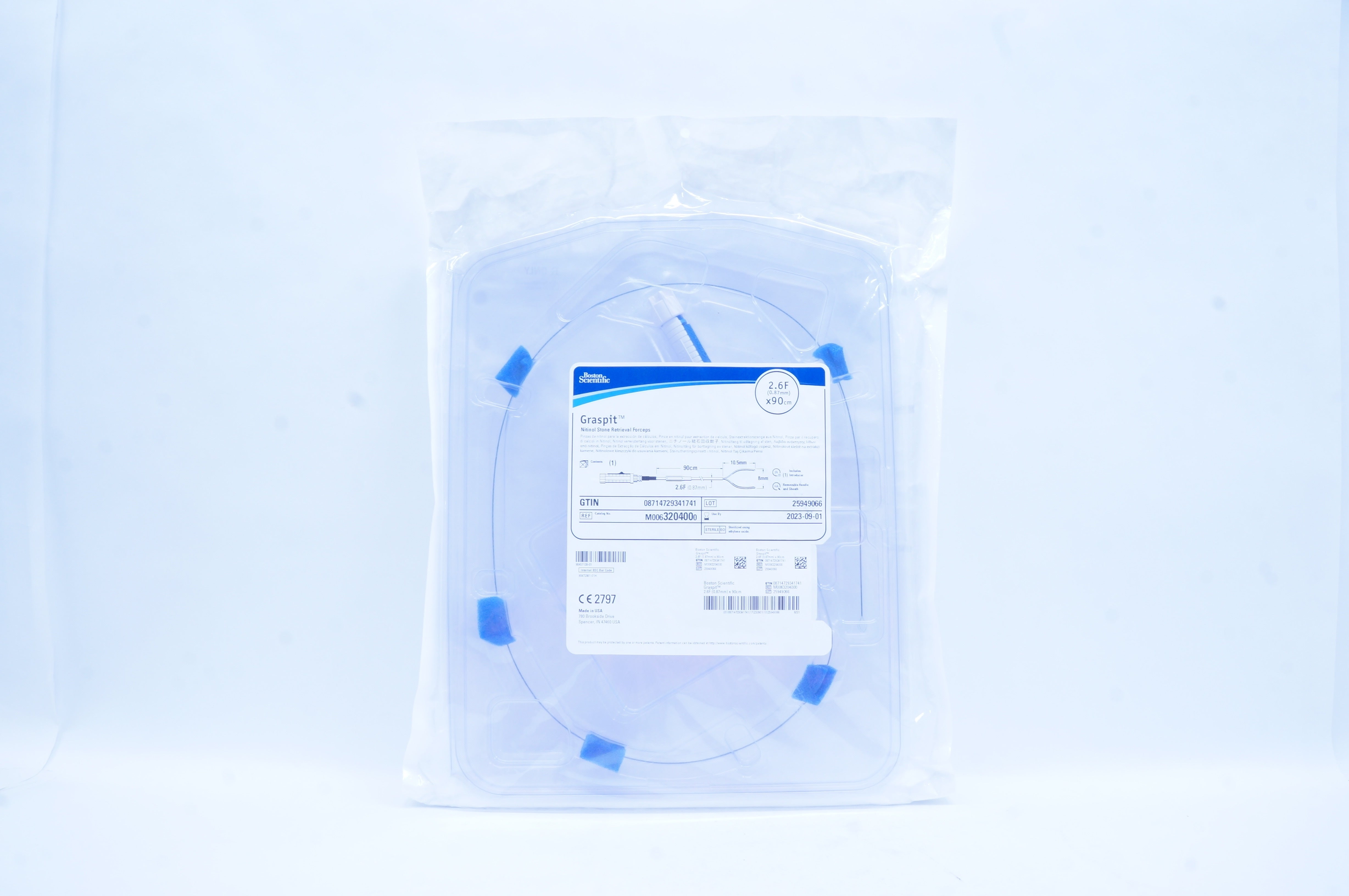 Boston Scientific M0063204000 Nitinol Stone Retrieval Forceps 2.6F. x 90cm
