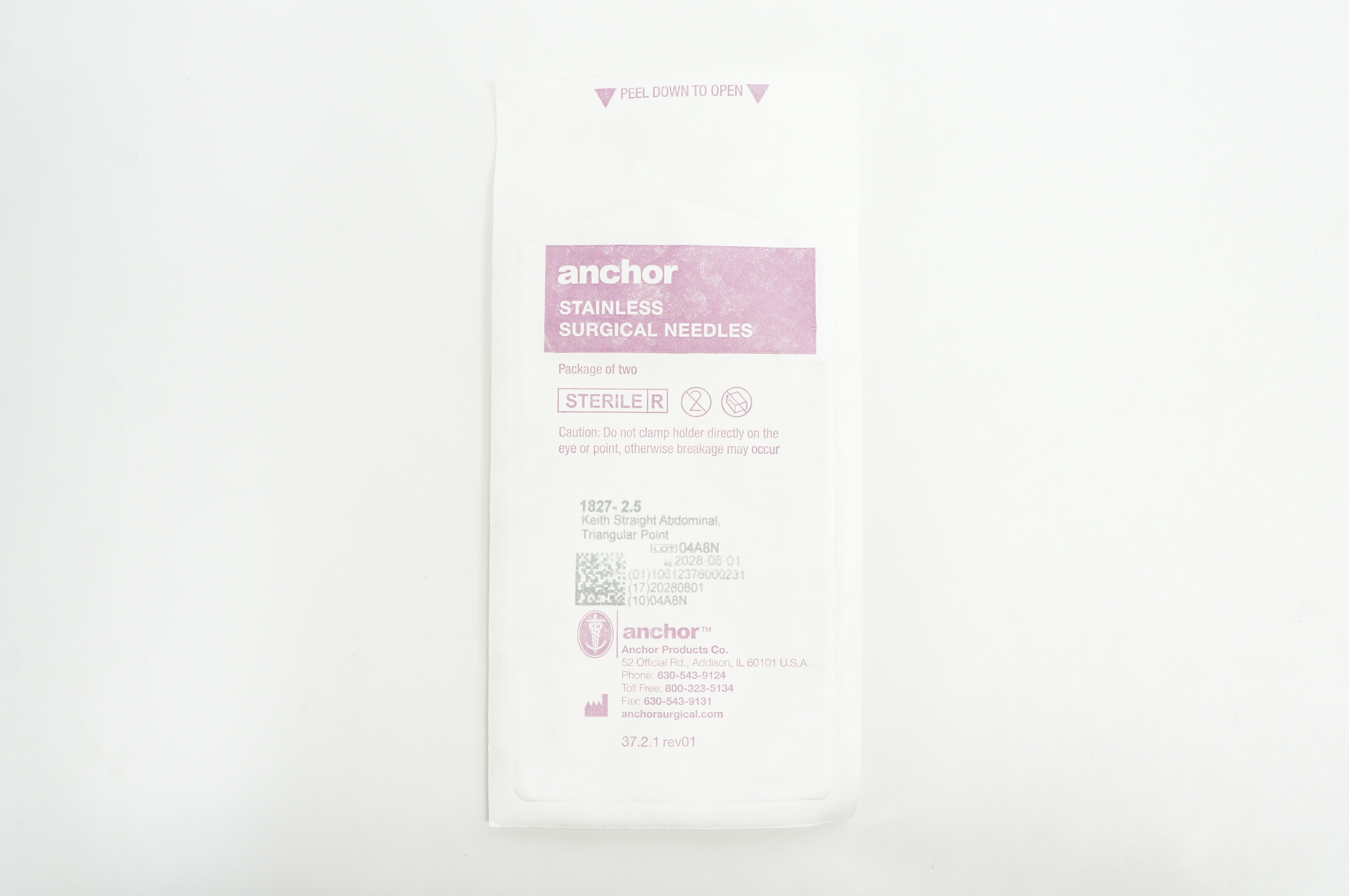 Anchor 1827-2 1/2D Surgical Ndles Keith Abdominal - Pack of 2