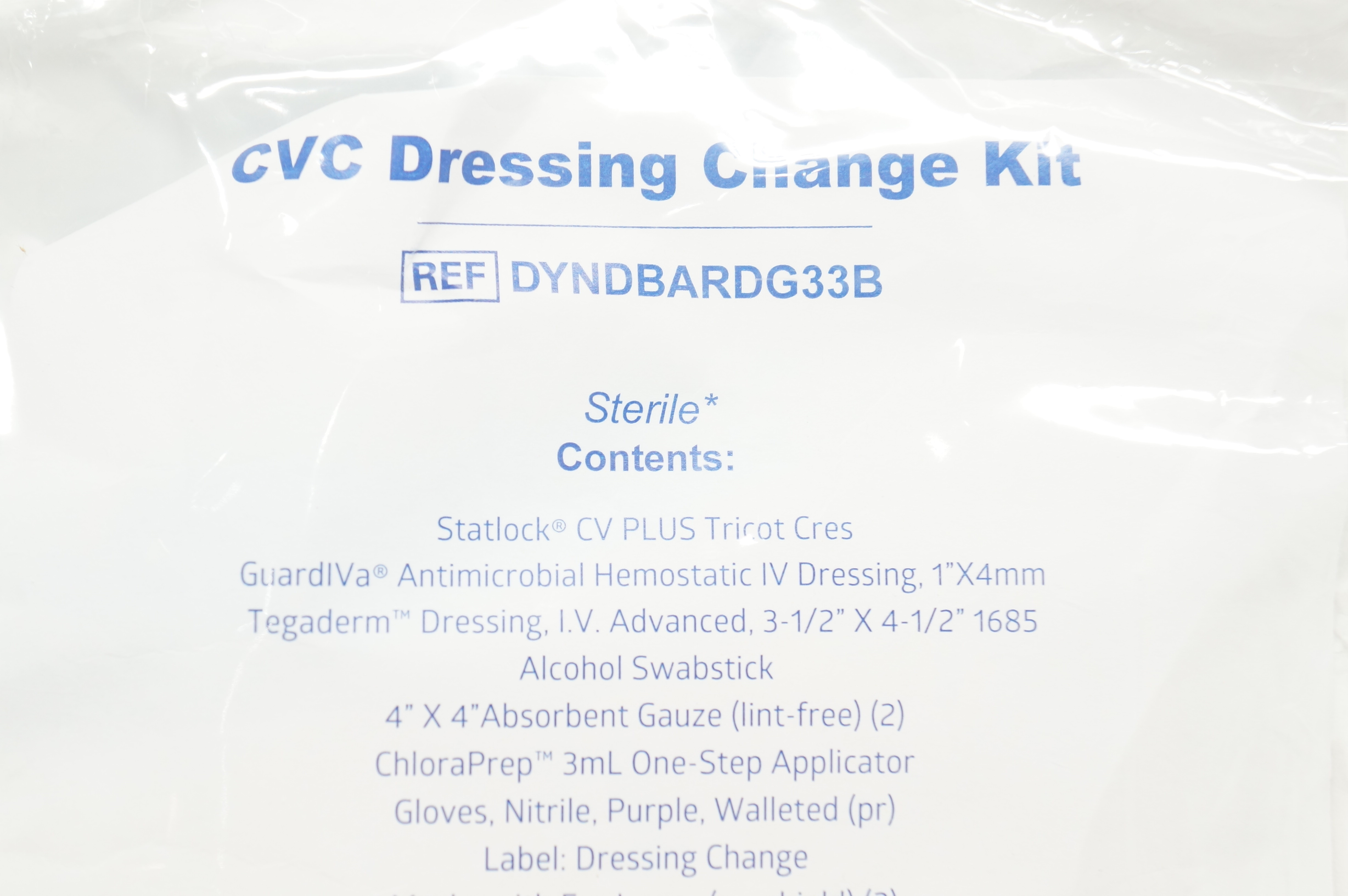 Medline DYNDBARDG33B CVC Dressing Change Kit (x)
