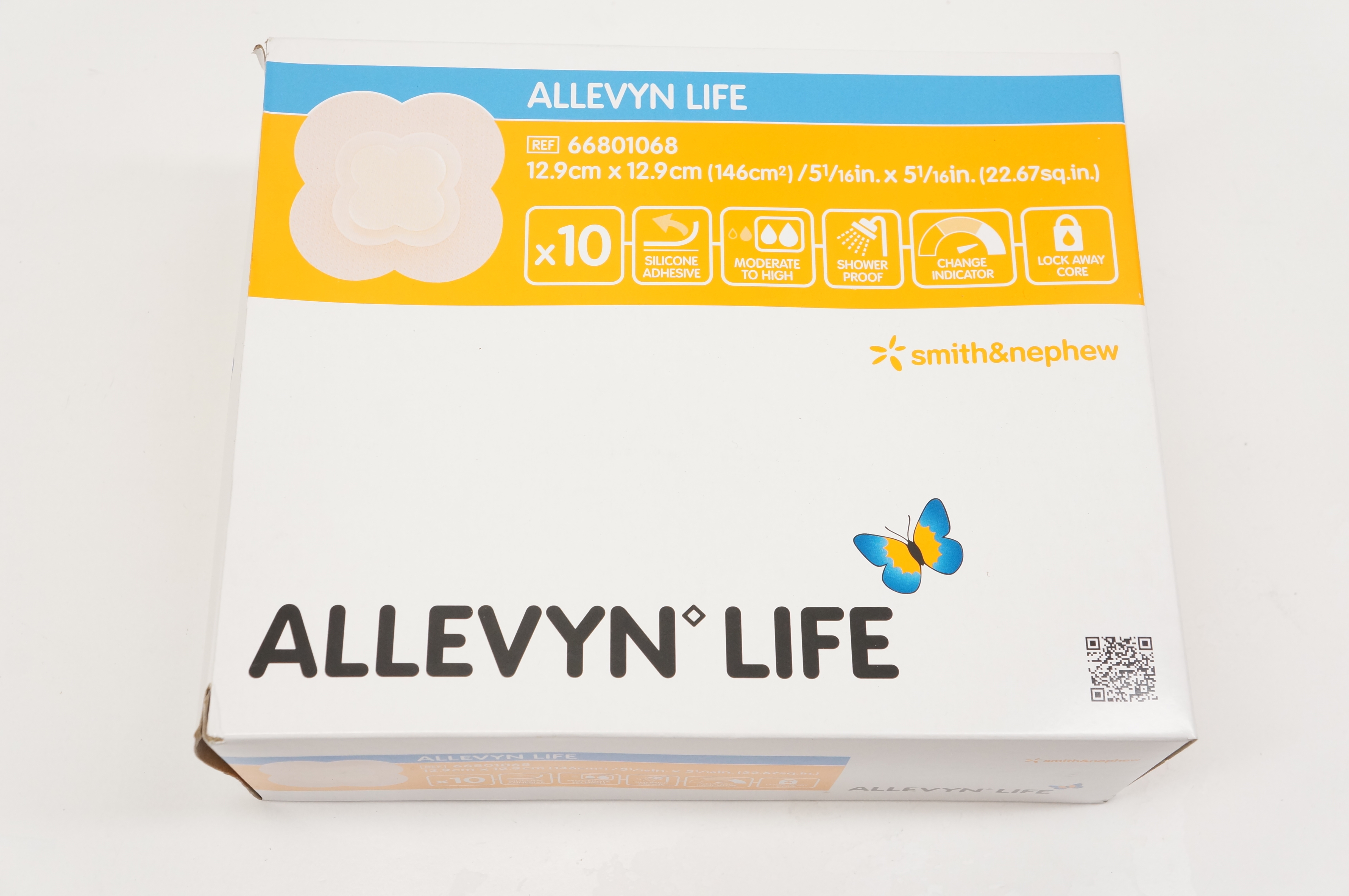 Smith&Nephew 66801068 Allevyn Life 5-1/16inch x 5-1/16inch - Box of 10