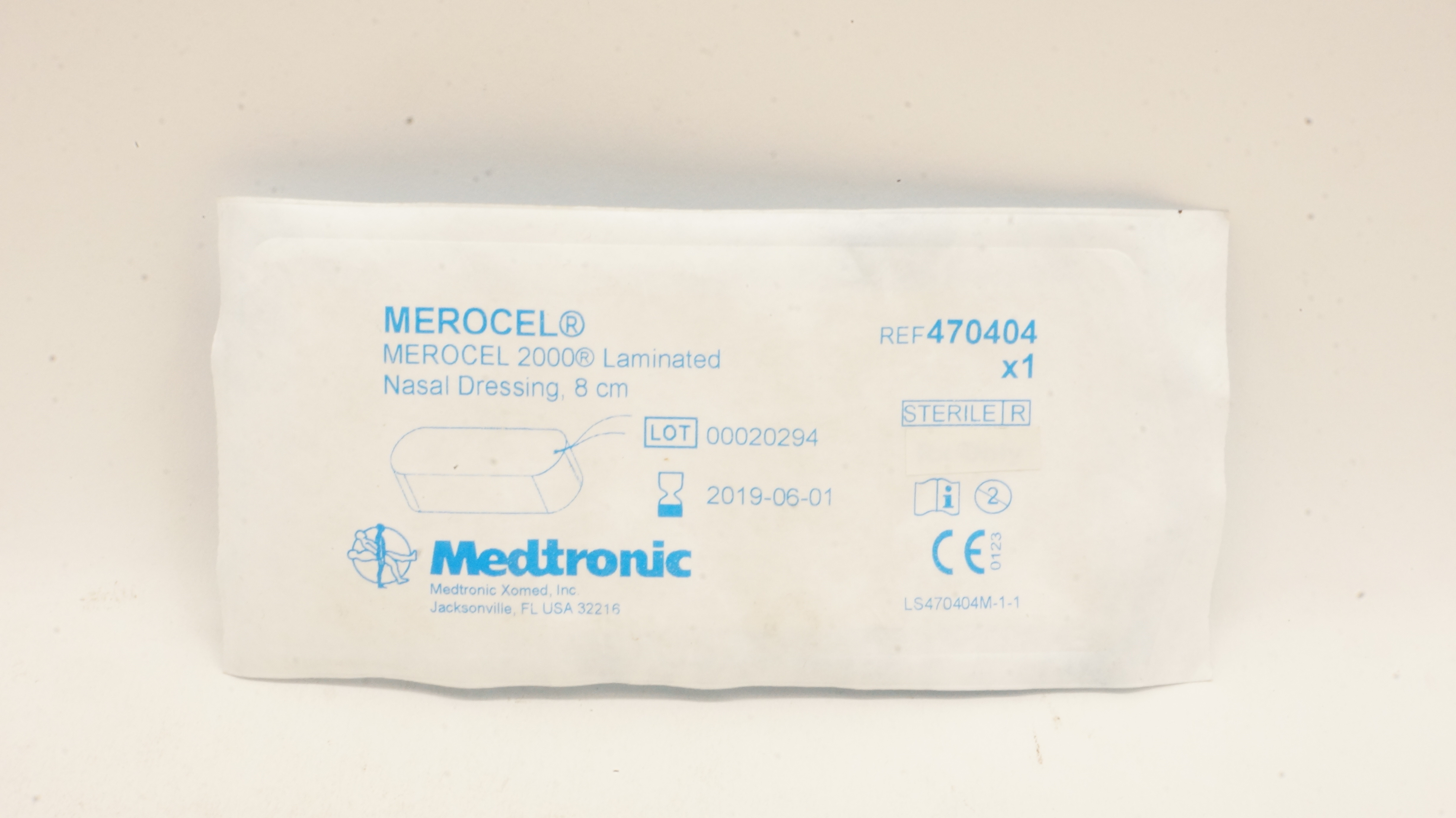Medtronic 470404 MEROCEL 2000 Laminated Nasal Dressing 8cm (x)