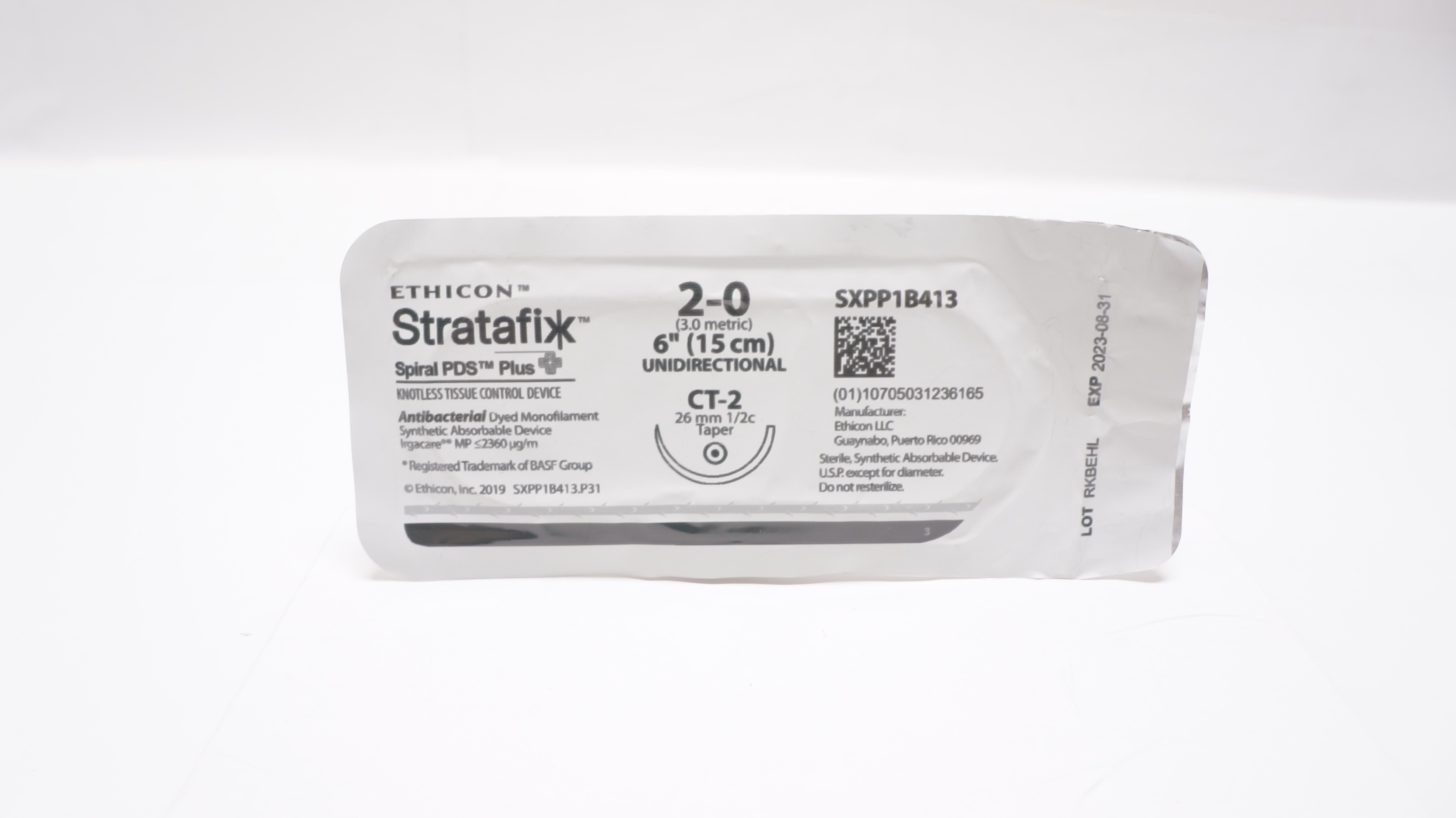 Ethicon SXPP1B413 2-0 Stratafix Spiral PDS Plus, CT-2 26mm 1/2c Taper, 6inch(x)