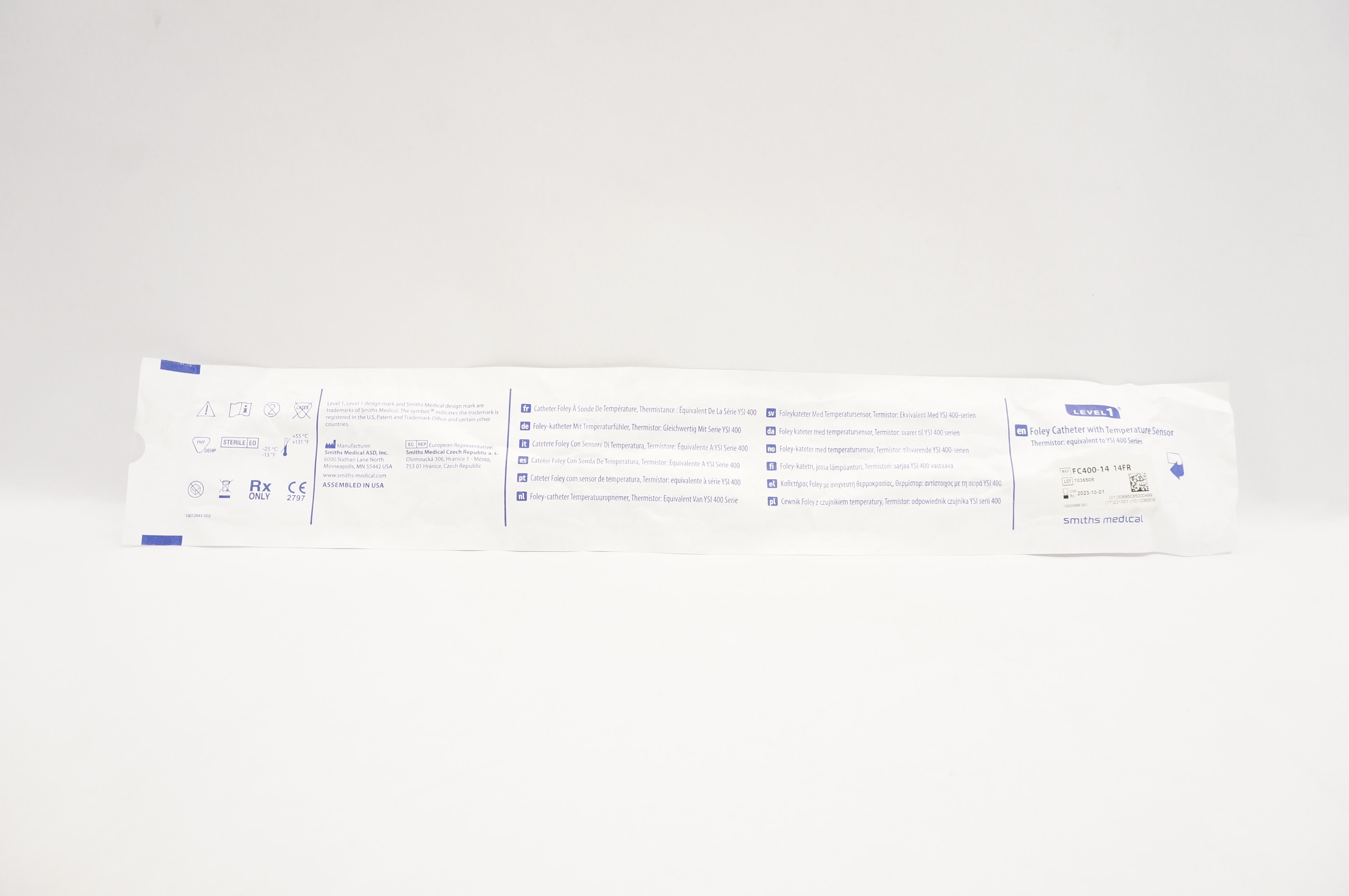 Smiths Medical FC400-14 Foley Cath. with Temperature Sensor 14Fr.