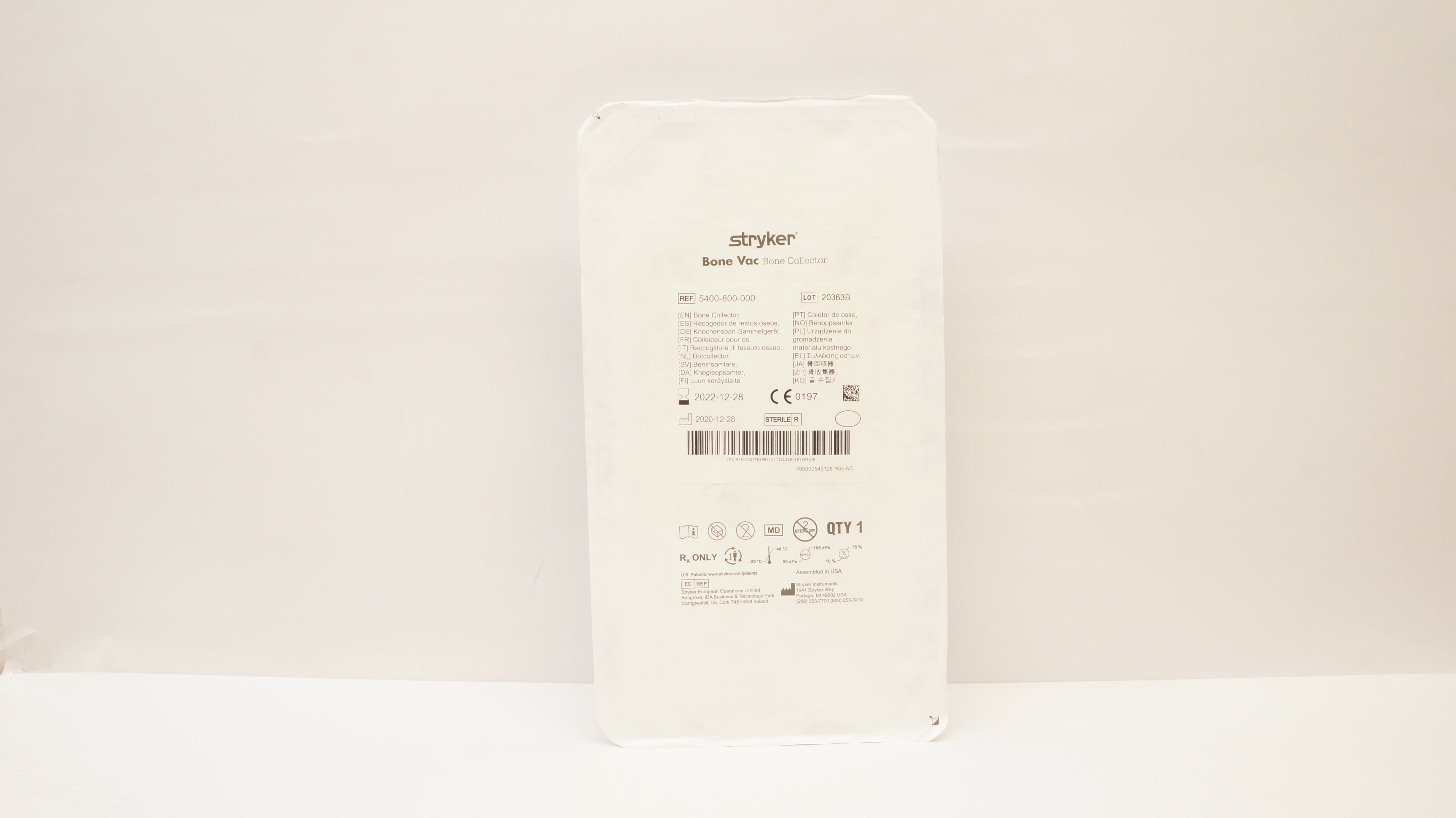 Stryker 5400-800-000 Bone Vac Bone Collector (x)