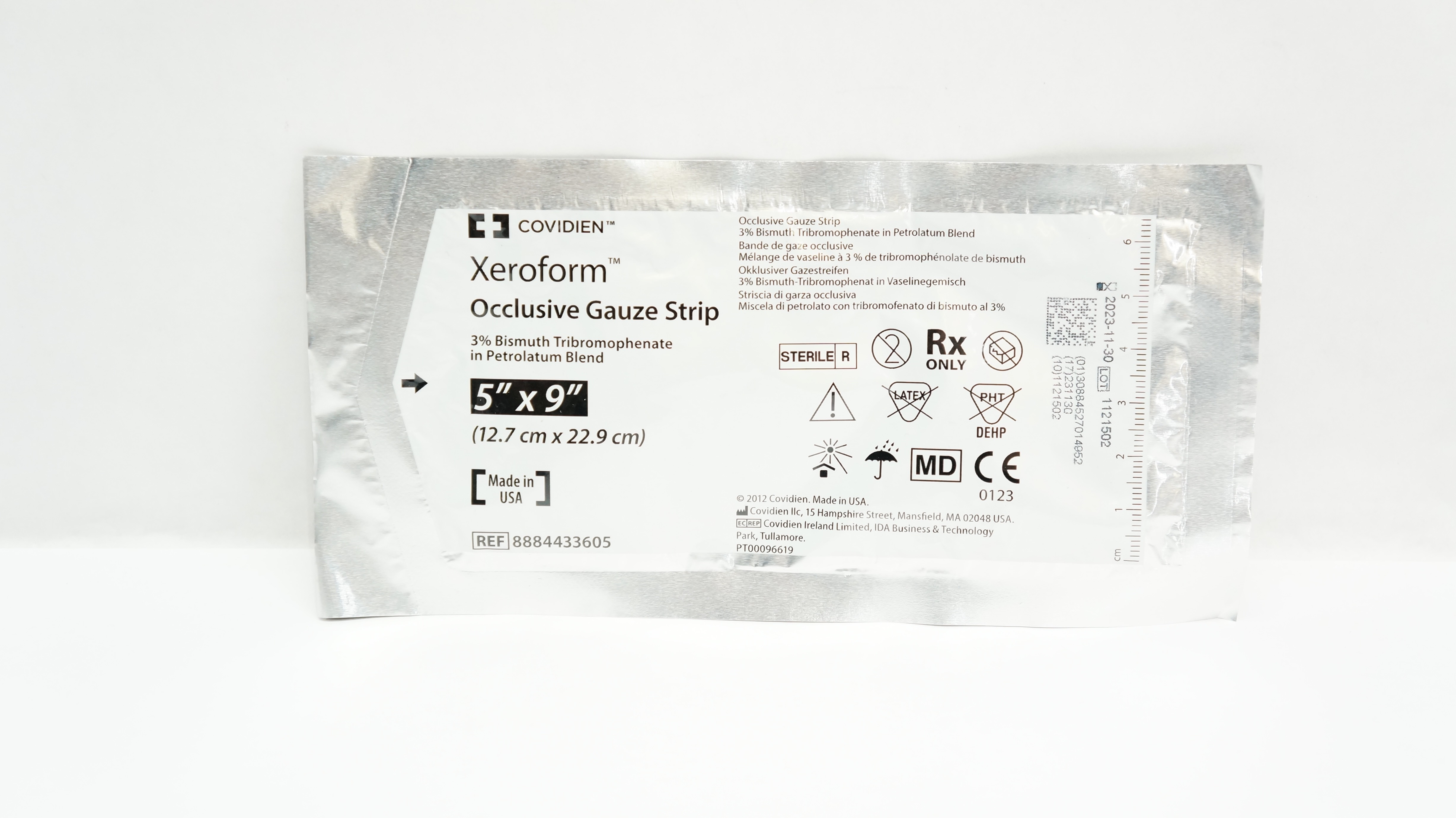 Covidien 8884433605 Xeroform Occlusive Gauze Strip 5inch x 9inch