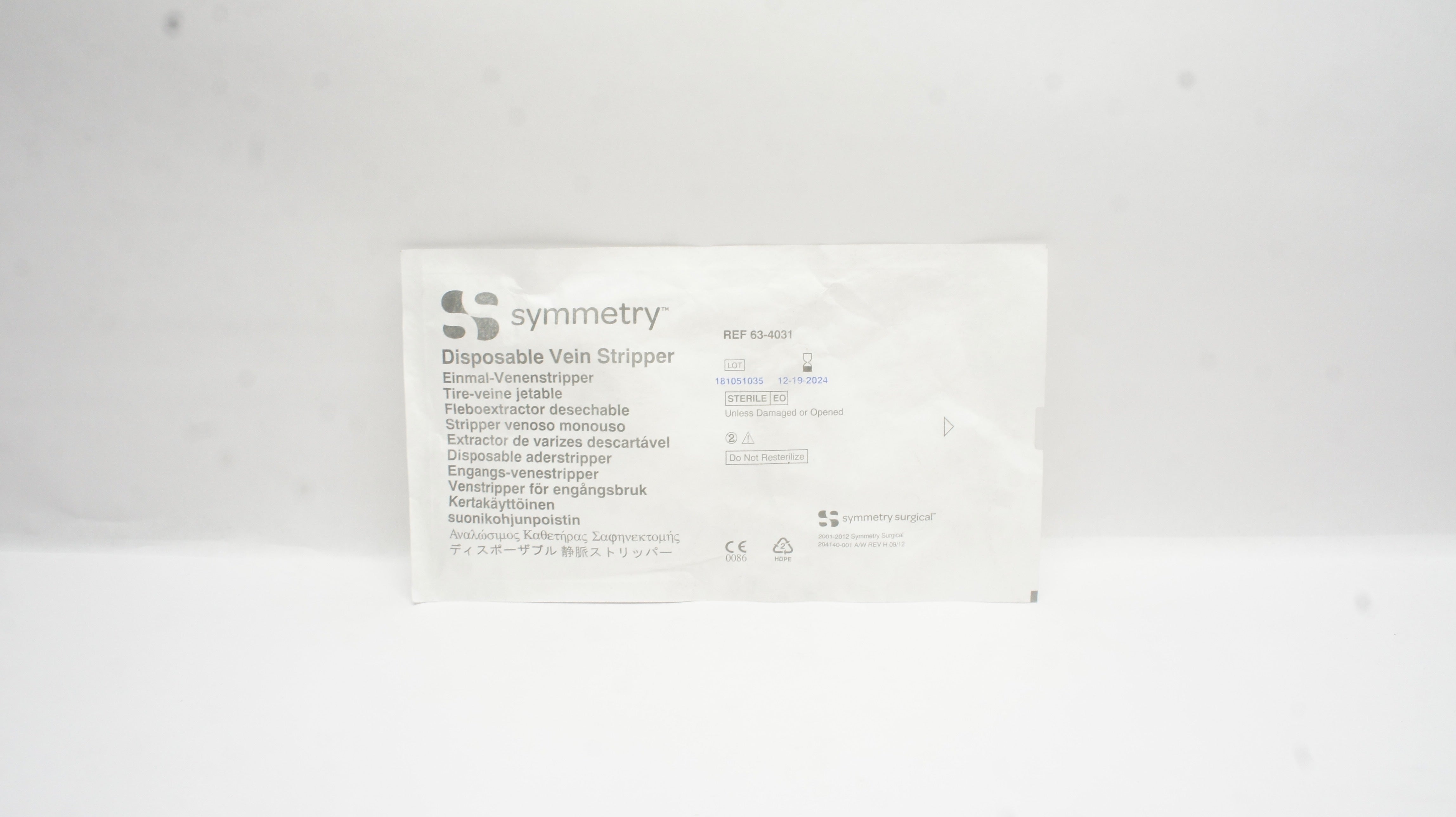 Symmetry Surgical 63-4031 Disposable Vein Stripper