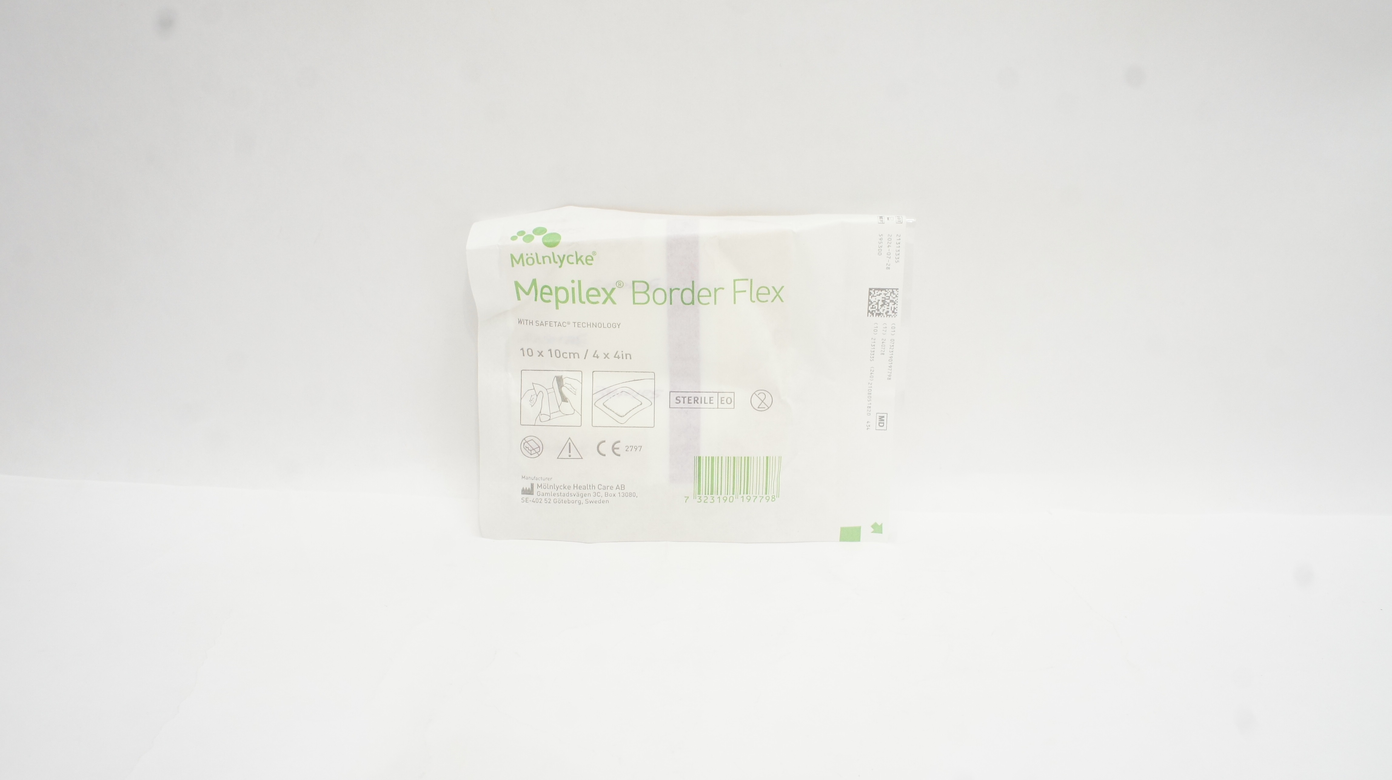 Molnlycke Healthcare 595300 Mepilex Self Adherent Soft Foam Dressing 4 x 4inch