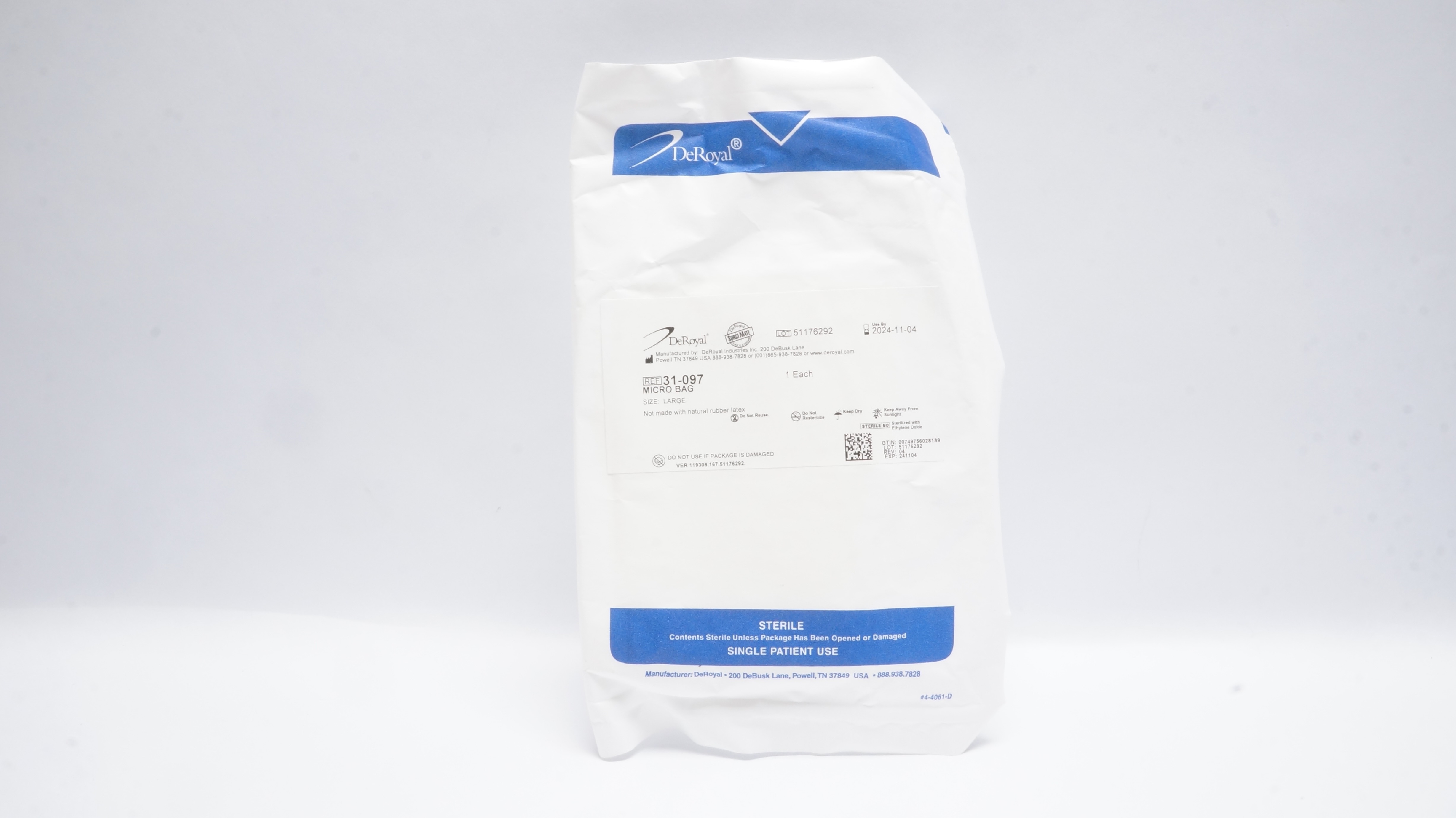DeRoyal 31-097 MICRO BAG, Large (x)
