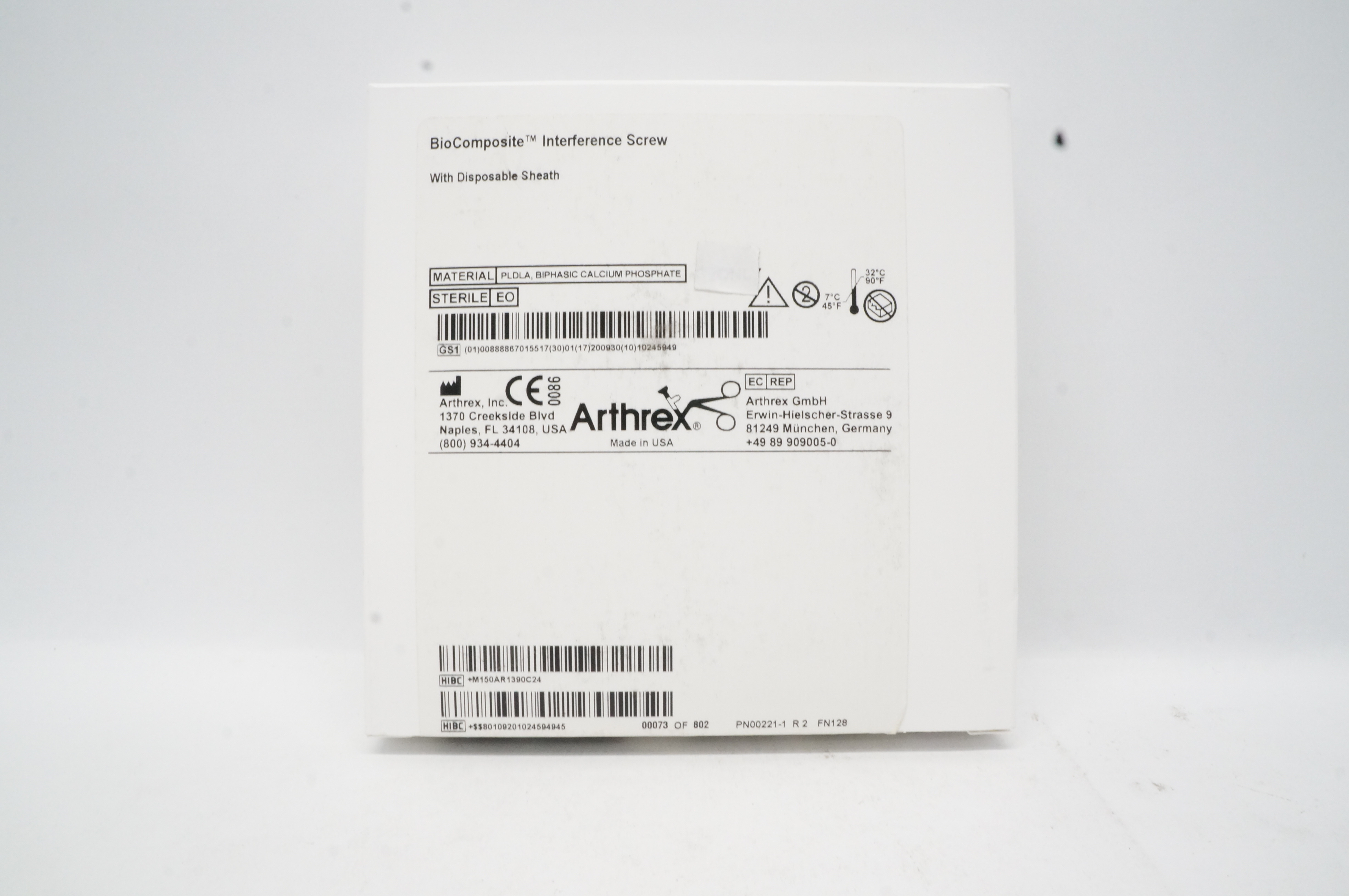 Arthrex AR-1390C BioComposite Interference Screw 9 x 23mm (x)