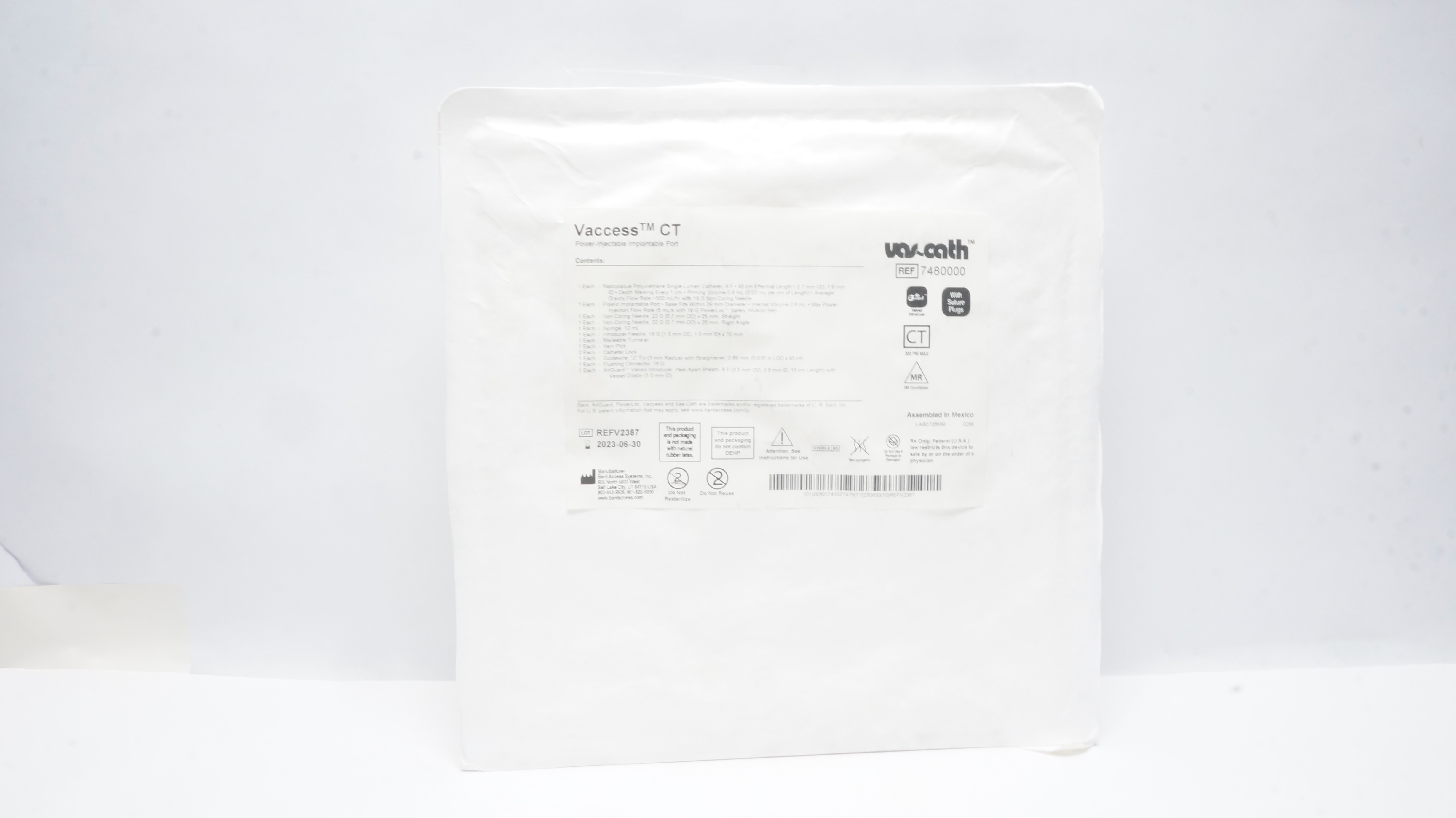 Bard 7480000 Vaccess CT Power-Injectable Implantable Port (x)
