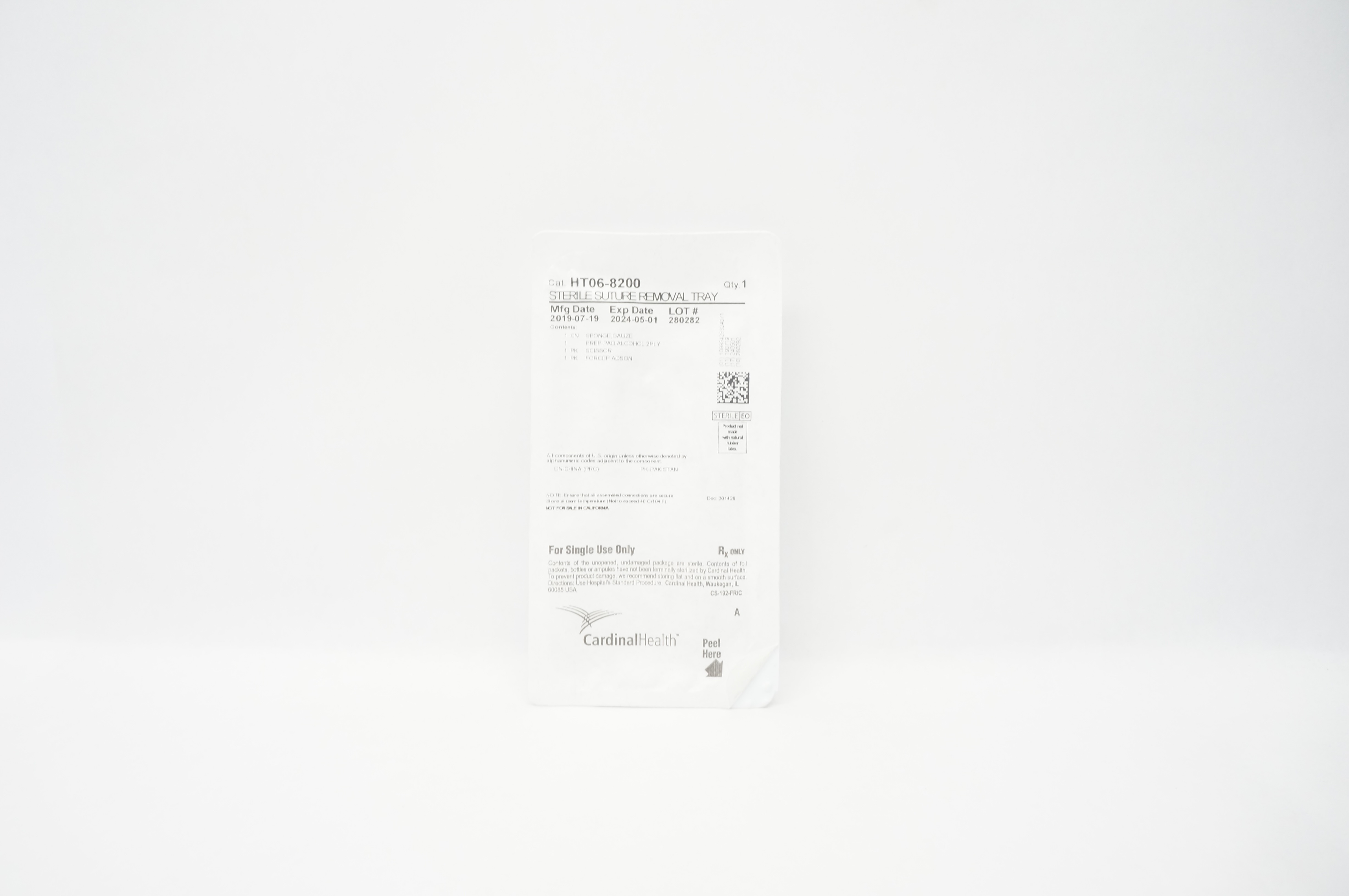 Cardinal Health HT06-8200 Sterile Stre Removal Tray