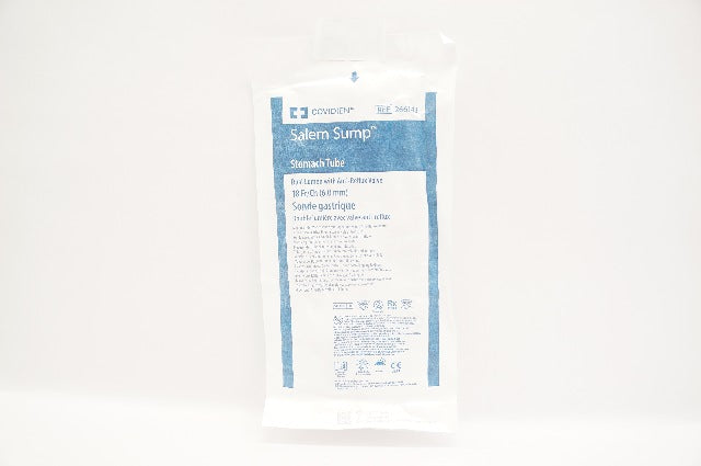 Covidien 266148 Salem Sump Stomach Tube Dual Lumen w/Anti-Reflux Valve 18Fr/Ch