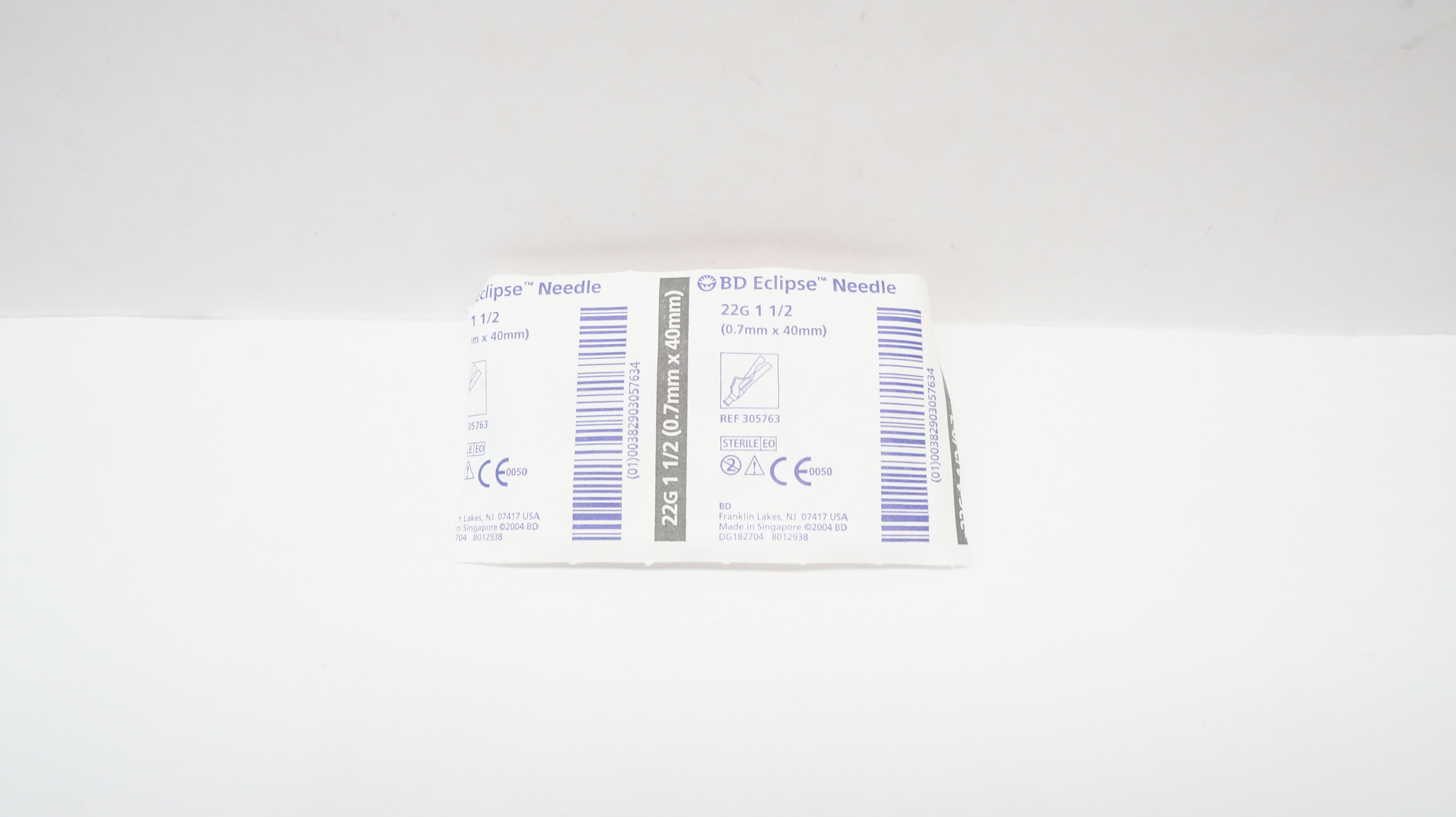 BD 305763 Eclipse Ndle 22G x 1-1/2inch (x)