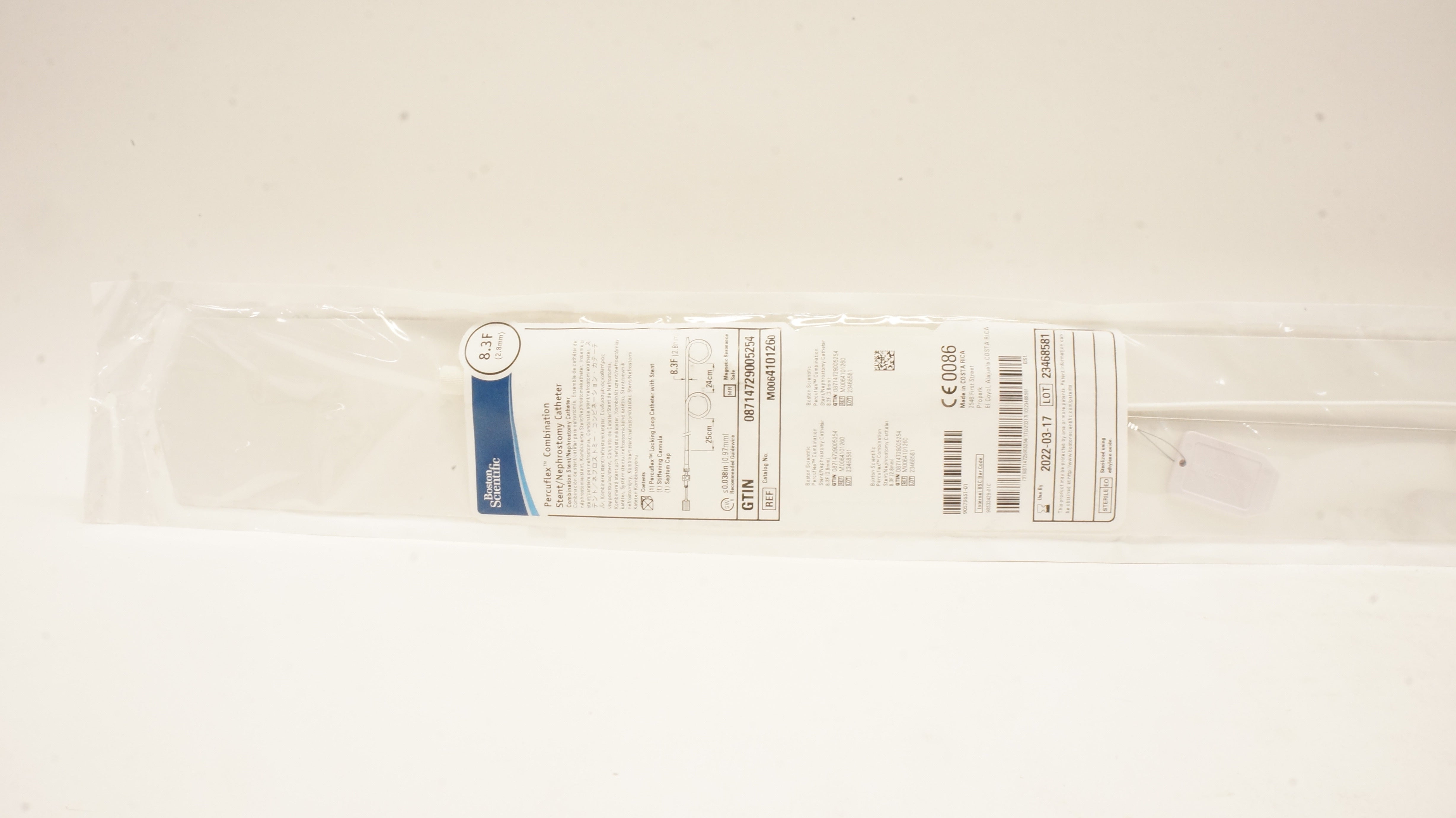 Boston Scientific 410126 Percuflex Cambination Stent Nephrostomy Catheter 8.3F