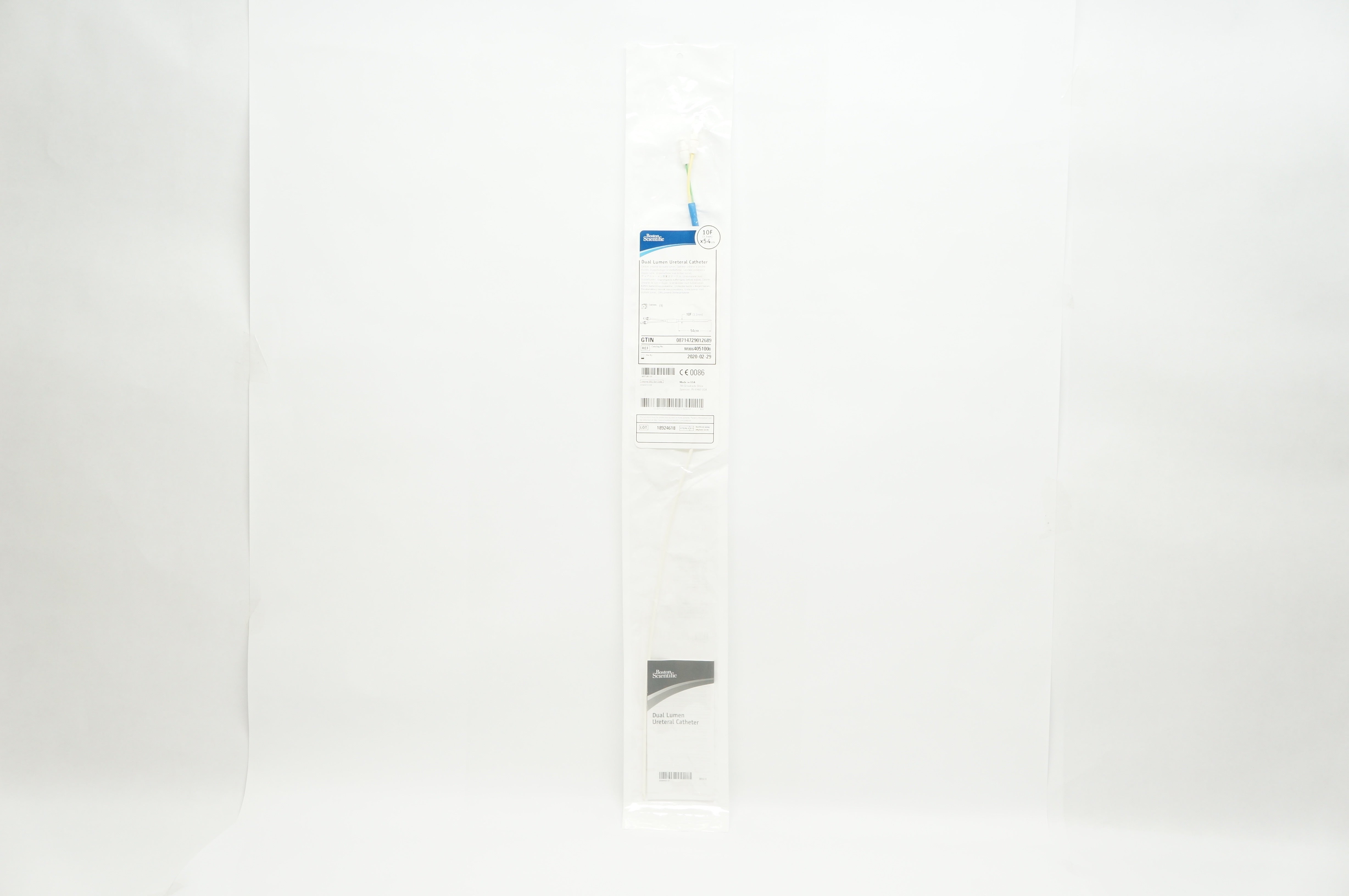 Boston Scientific 405100 Dual Lumen Ureteral Cath. 10F x 54cm (x)